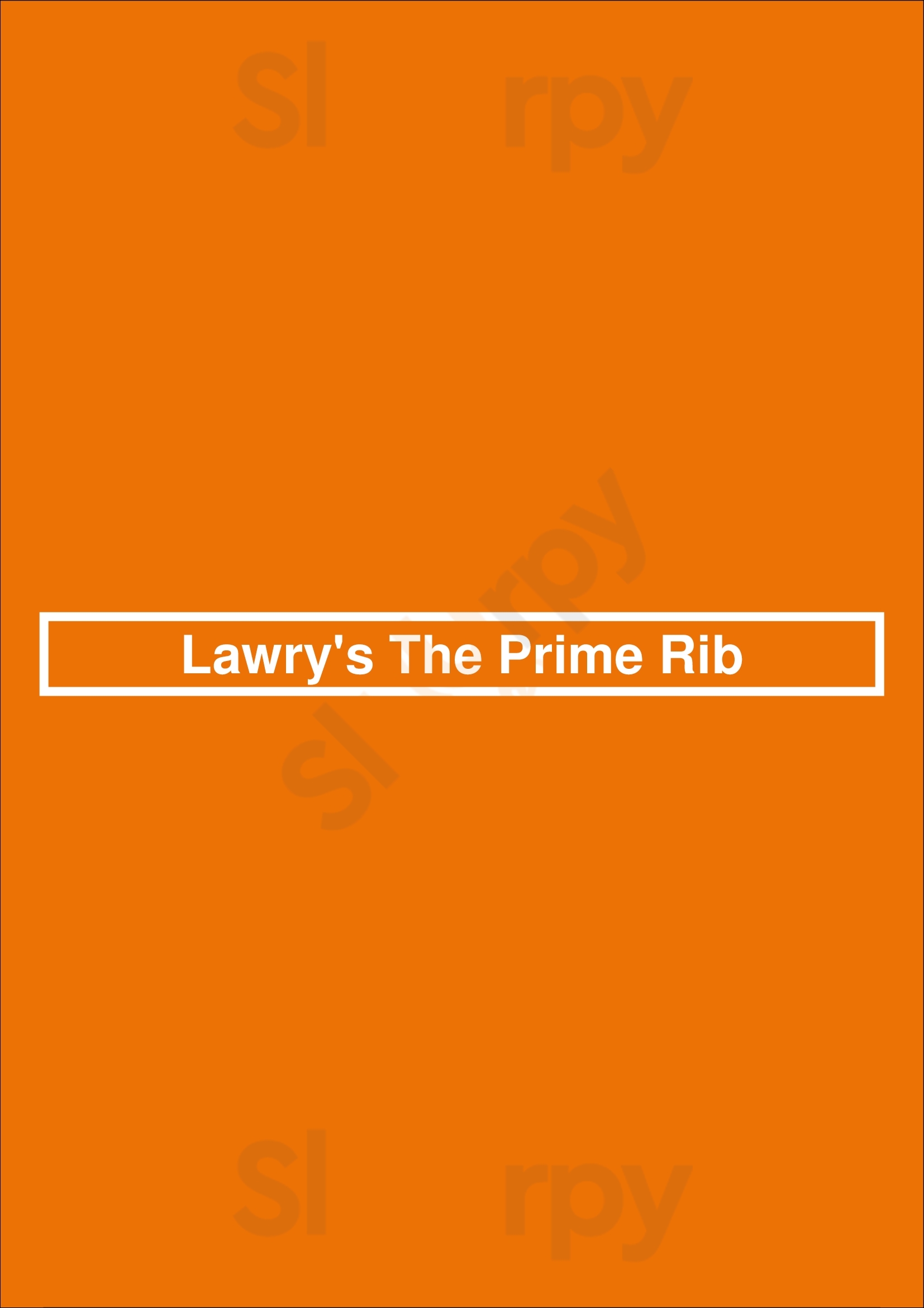 Lawry's The Prime Rib Singapore Menu - 1