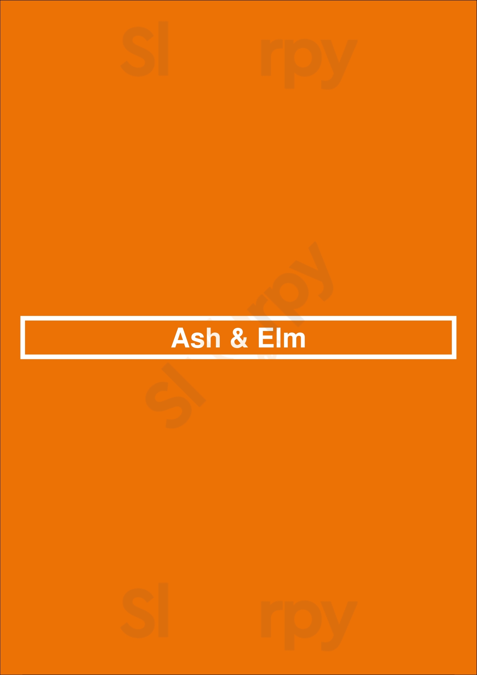 Ash & Elm Singapore Menu - 1