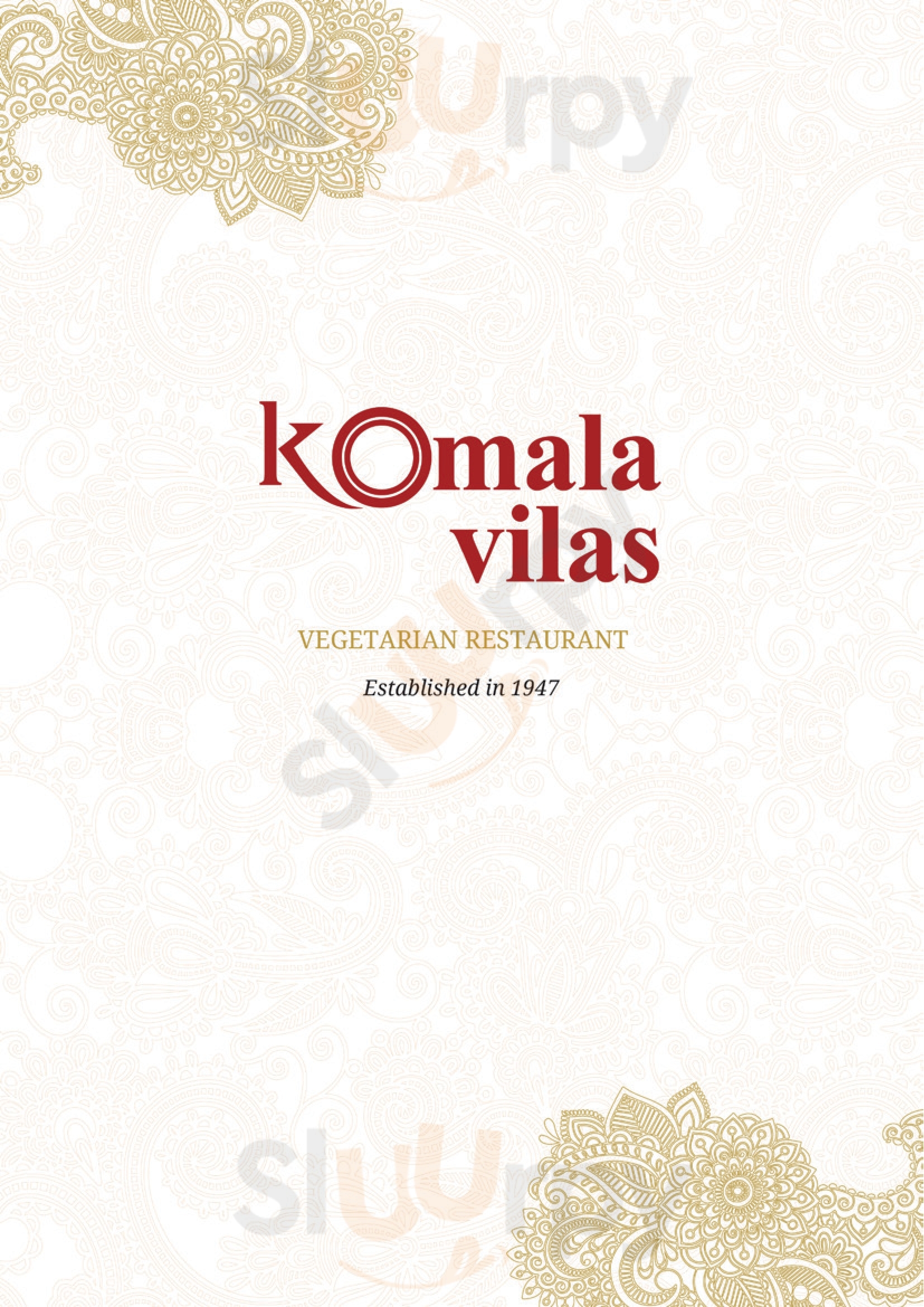 Komala Villas Restaurant Singapore Menu - 1