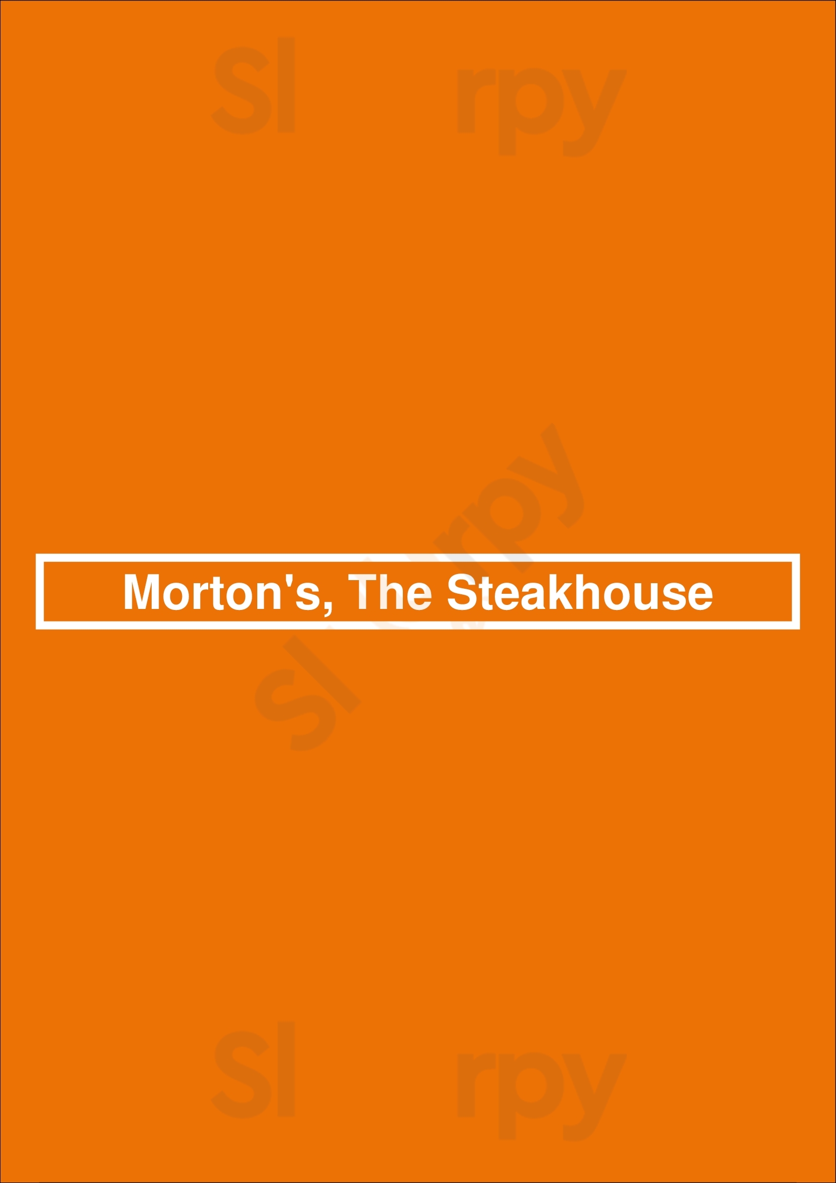 Morton's, The Steakhouse Singapore Menu - 1
