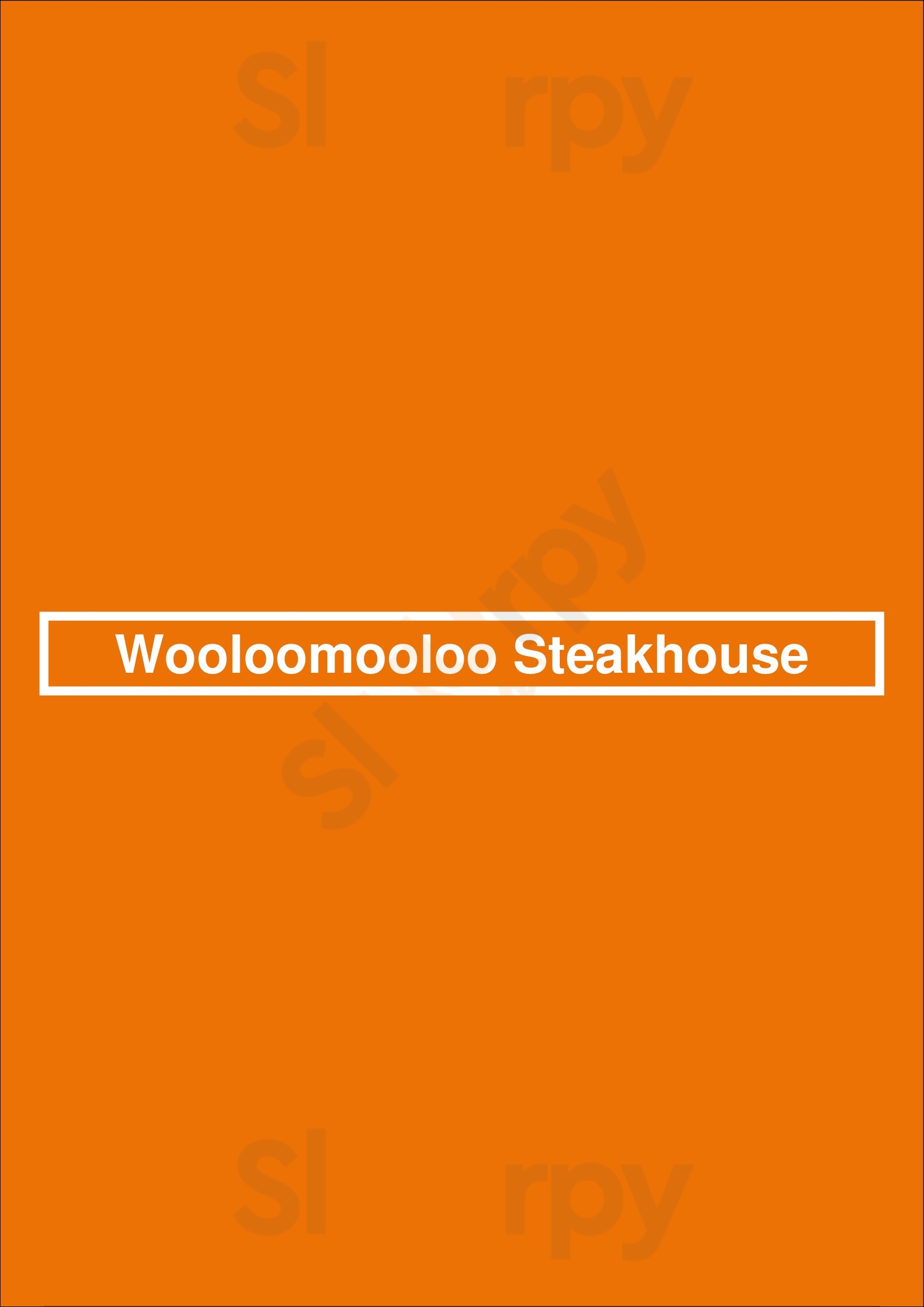 Wooloomooloo Steakhouse Singapore Menu - 1