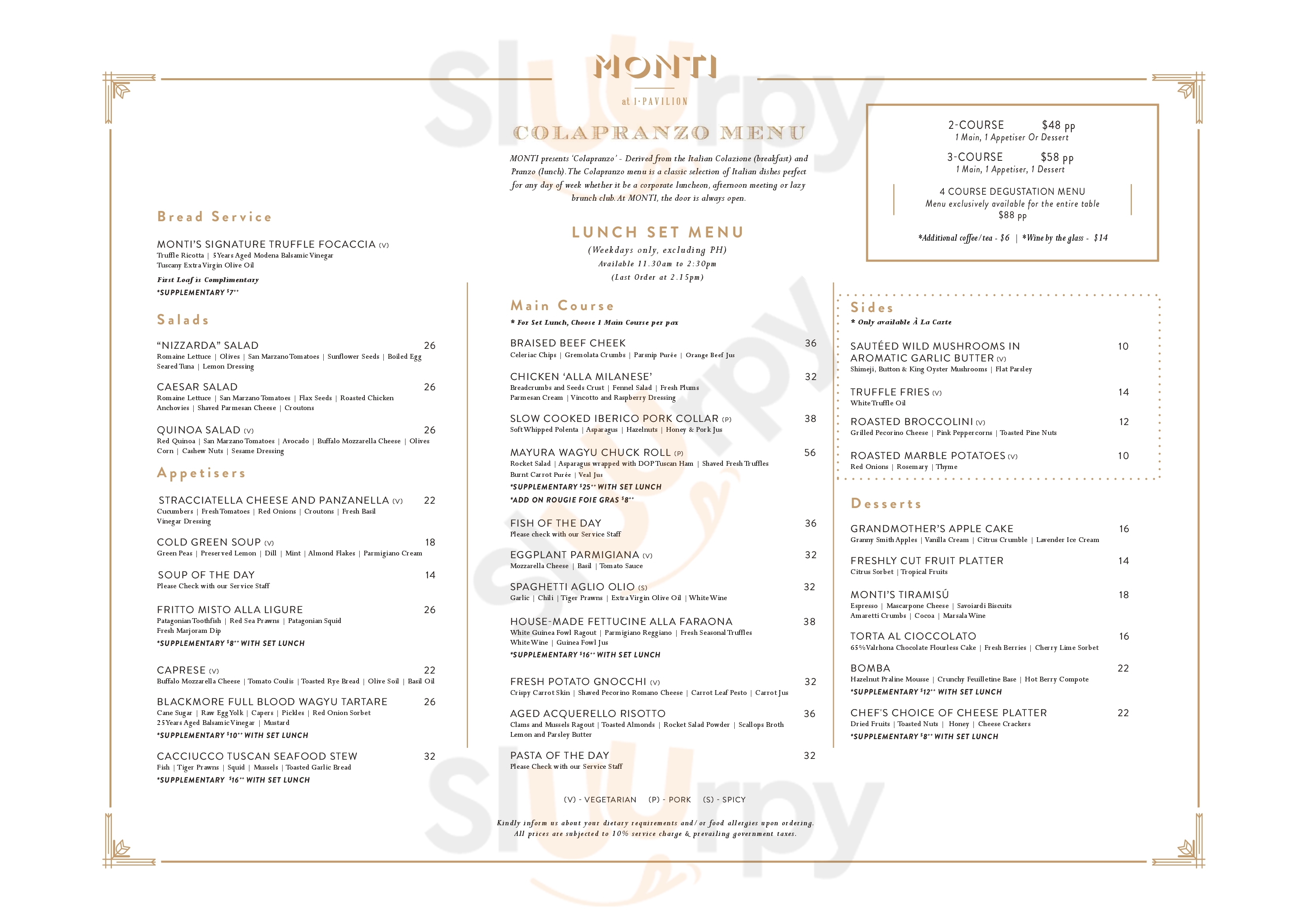 Monti Singapore Menu - 1