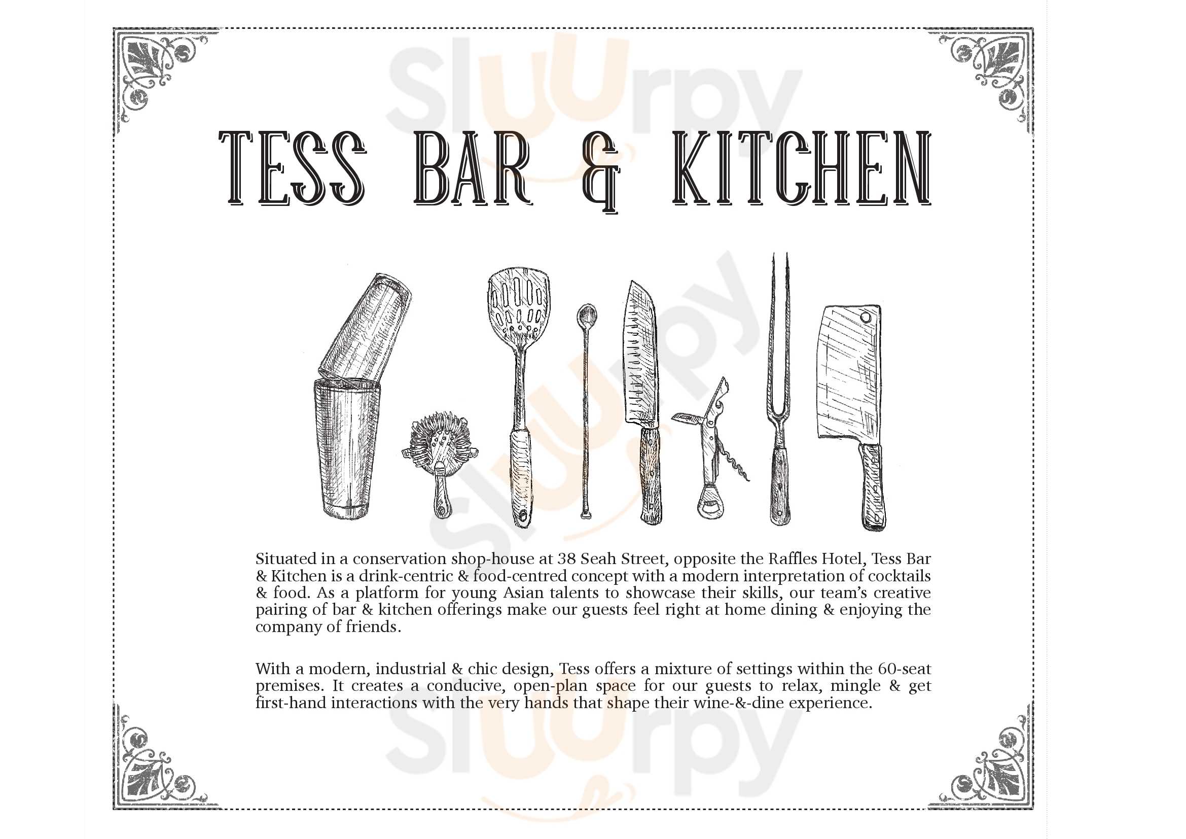 Tess Bar & Kitchen, Singapore Singapore Menu - 1