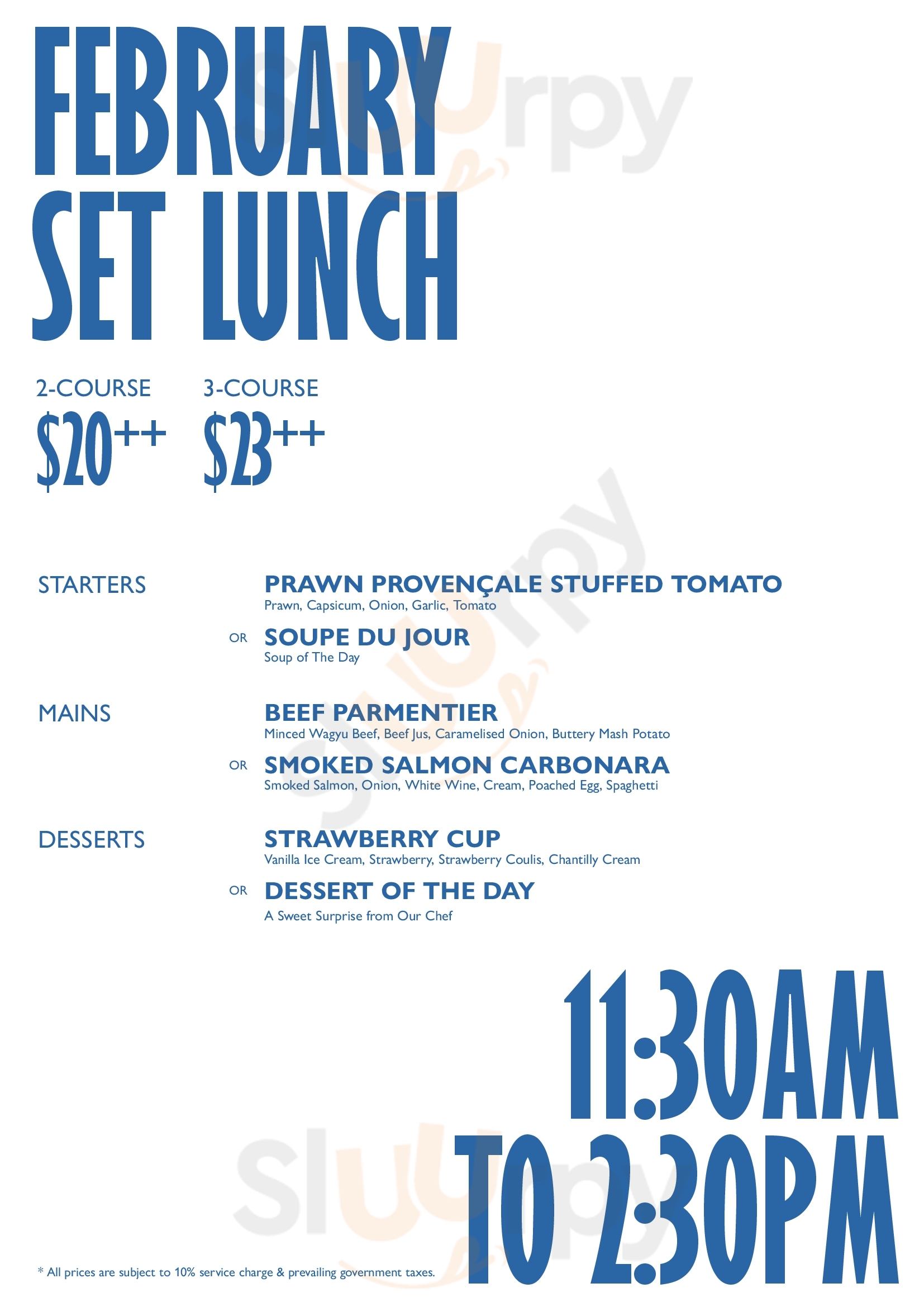 Youngs Bar And Restaurant Singapore Menu - 1