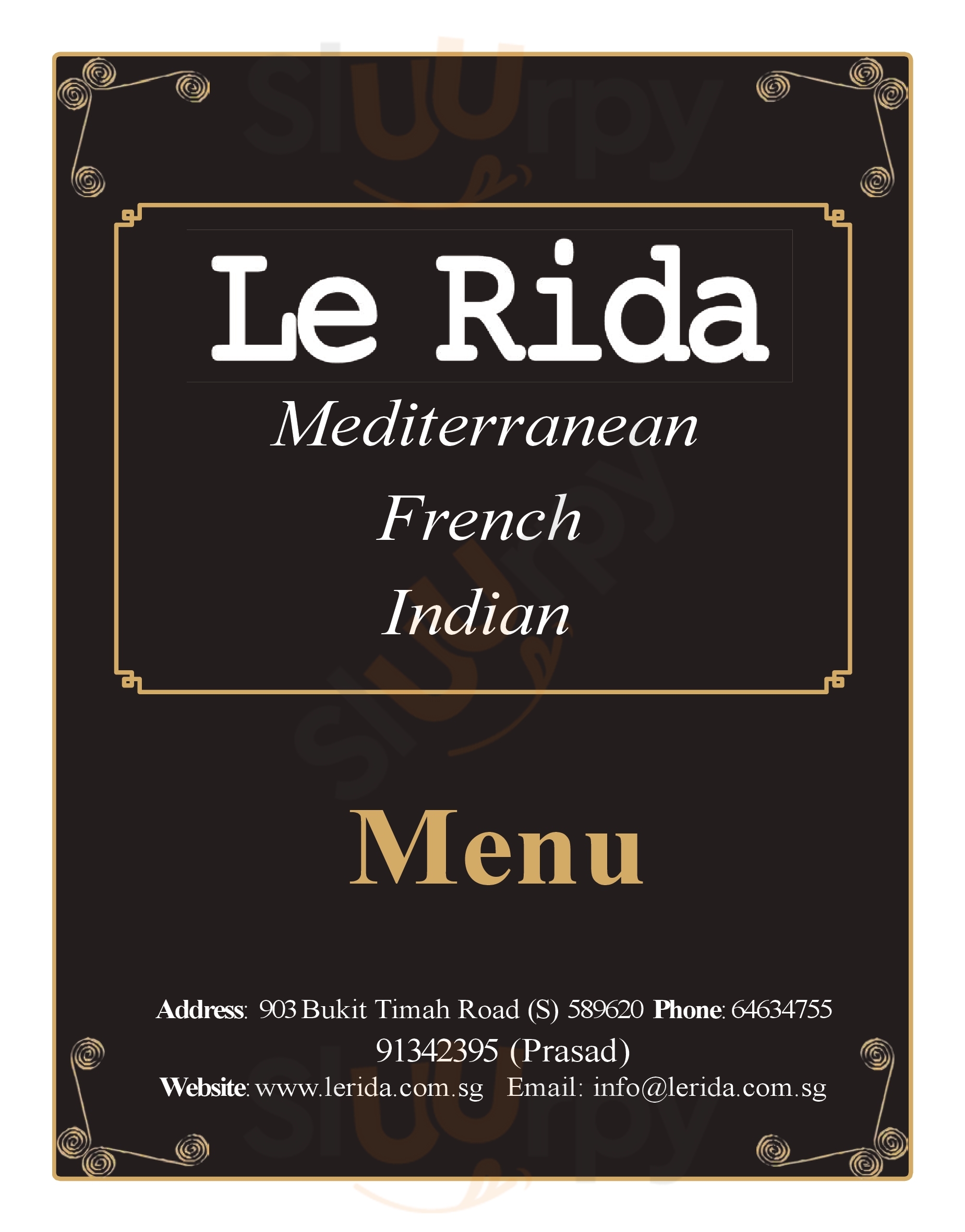 Le Rida Singapore Menu - 1