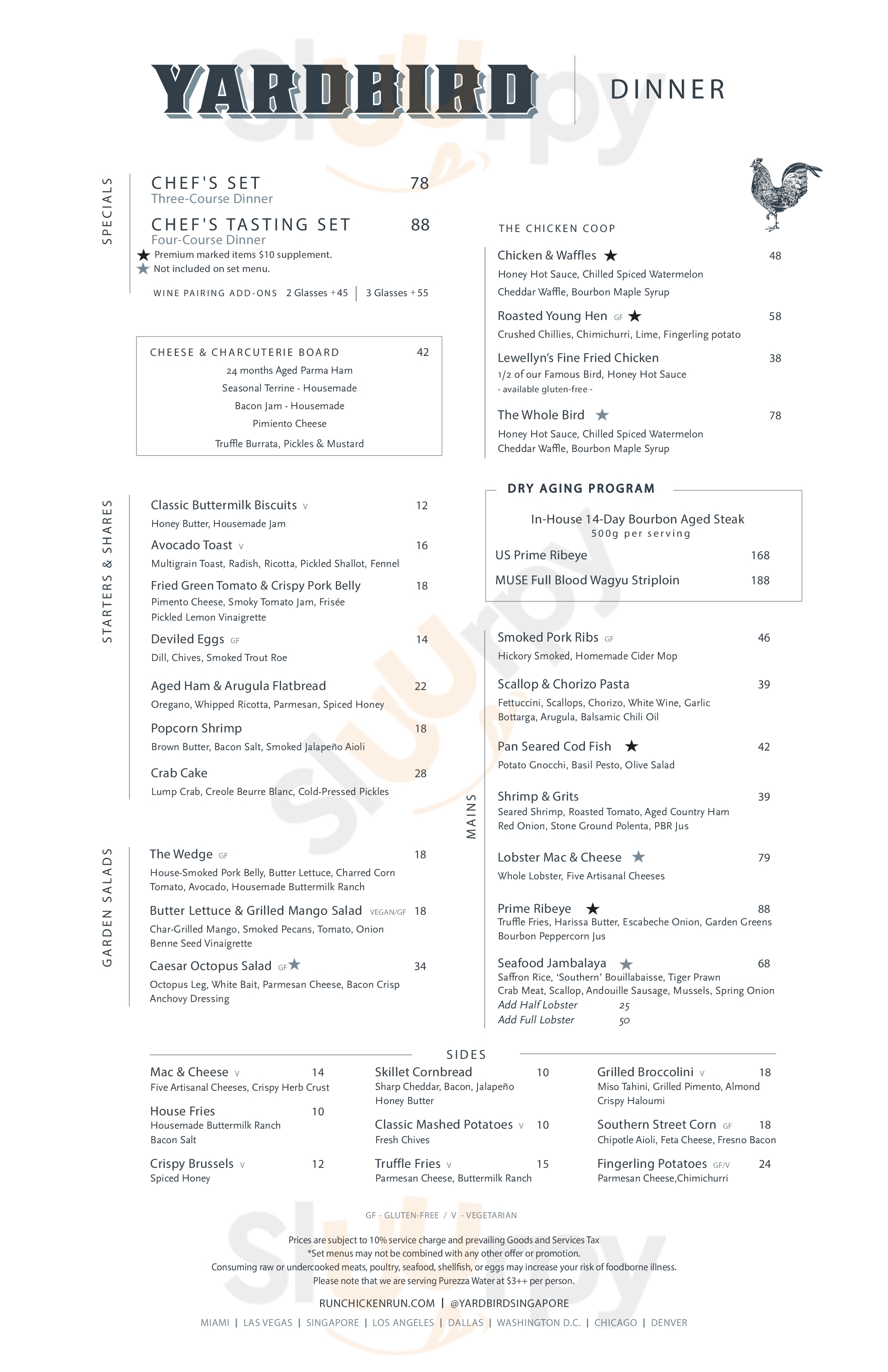 Yardbird Southern Table & Bar Singapore Menu - 1