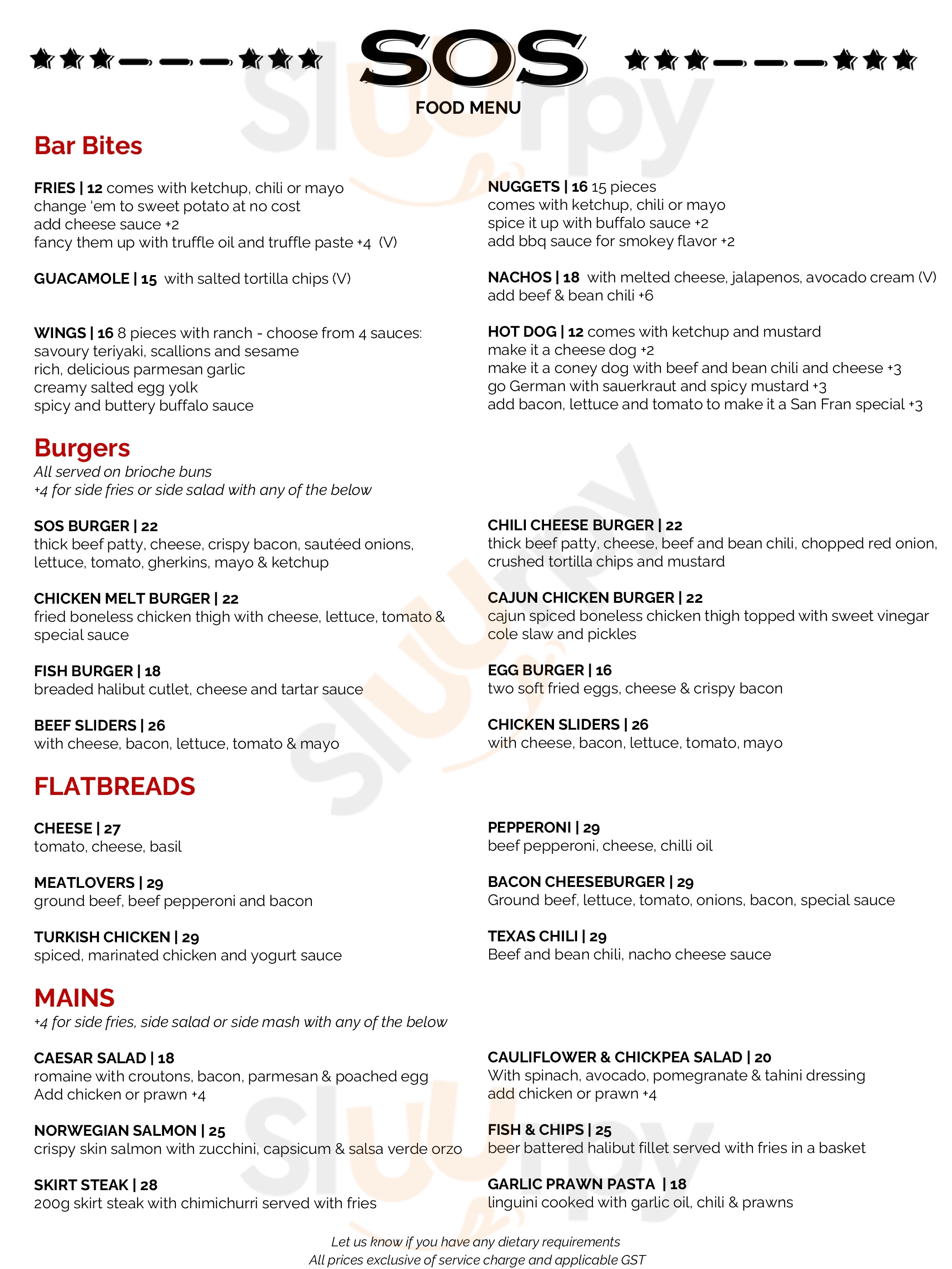 Main Menu - Sos