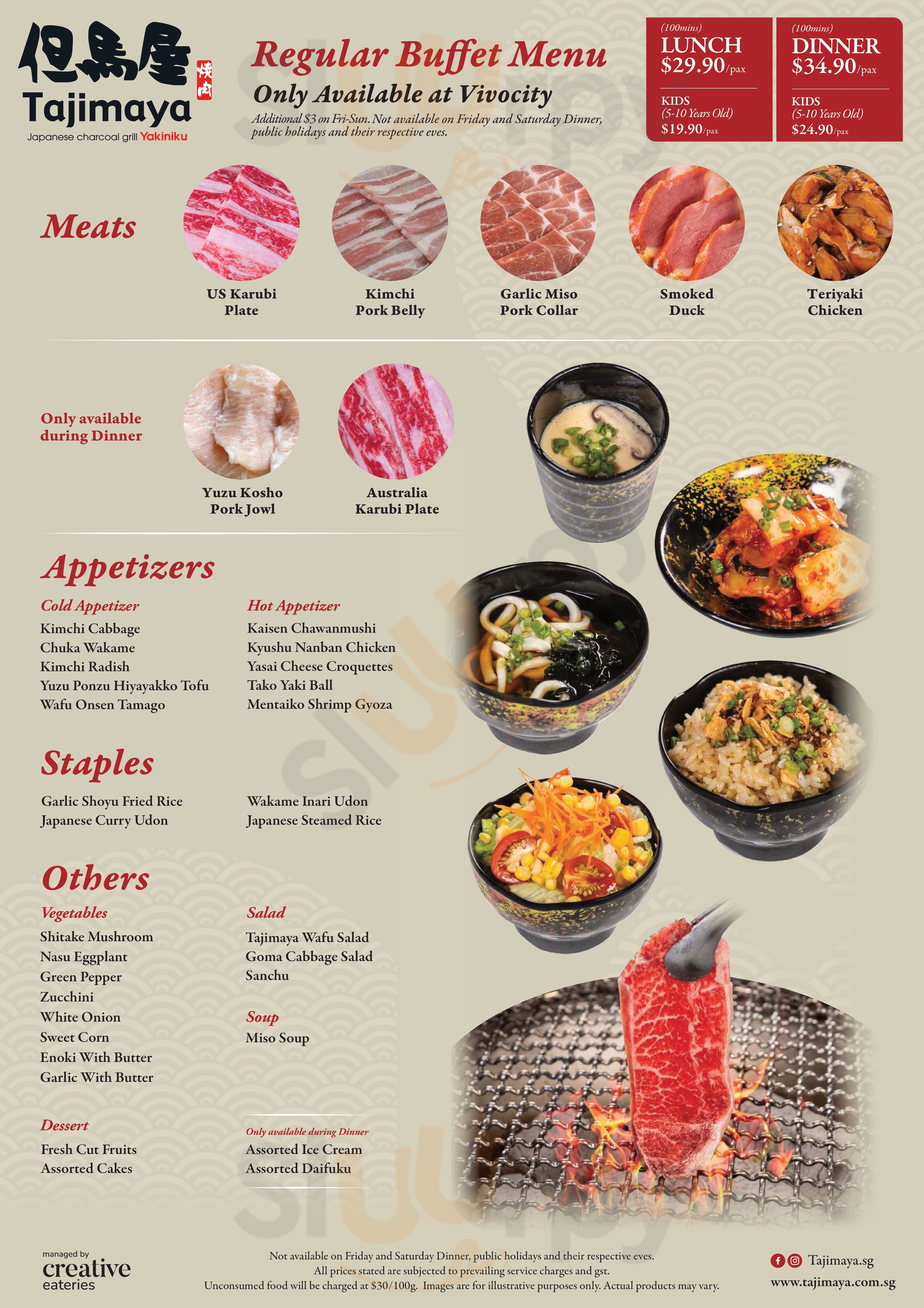 Tajimaya Yakiniku Singapore Menu - 1