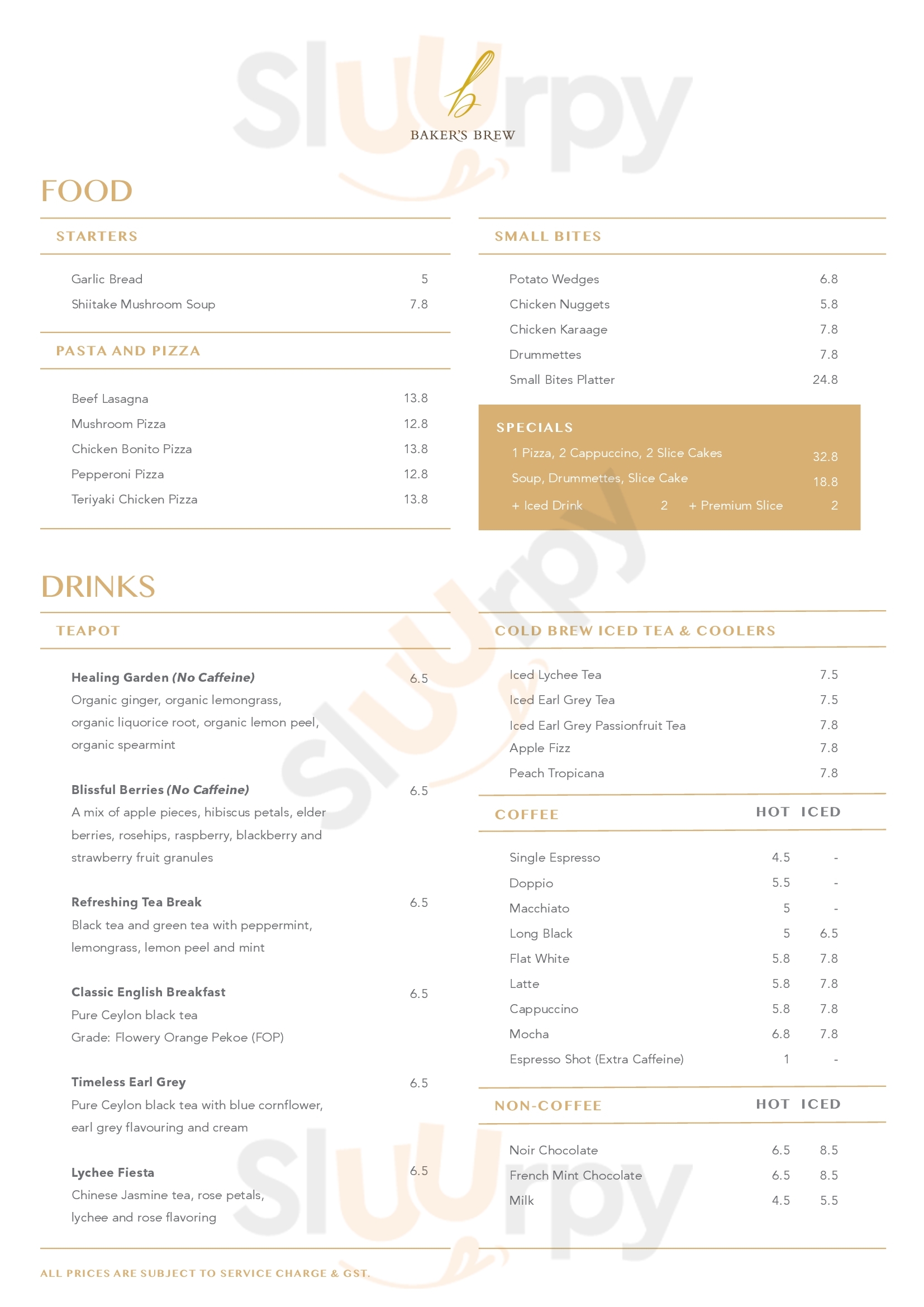 Menu - Baker’s Brew Cafe
