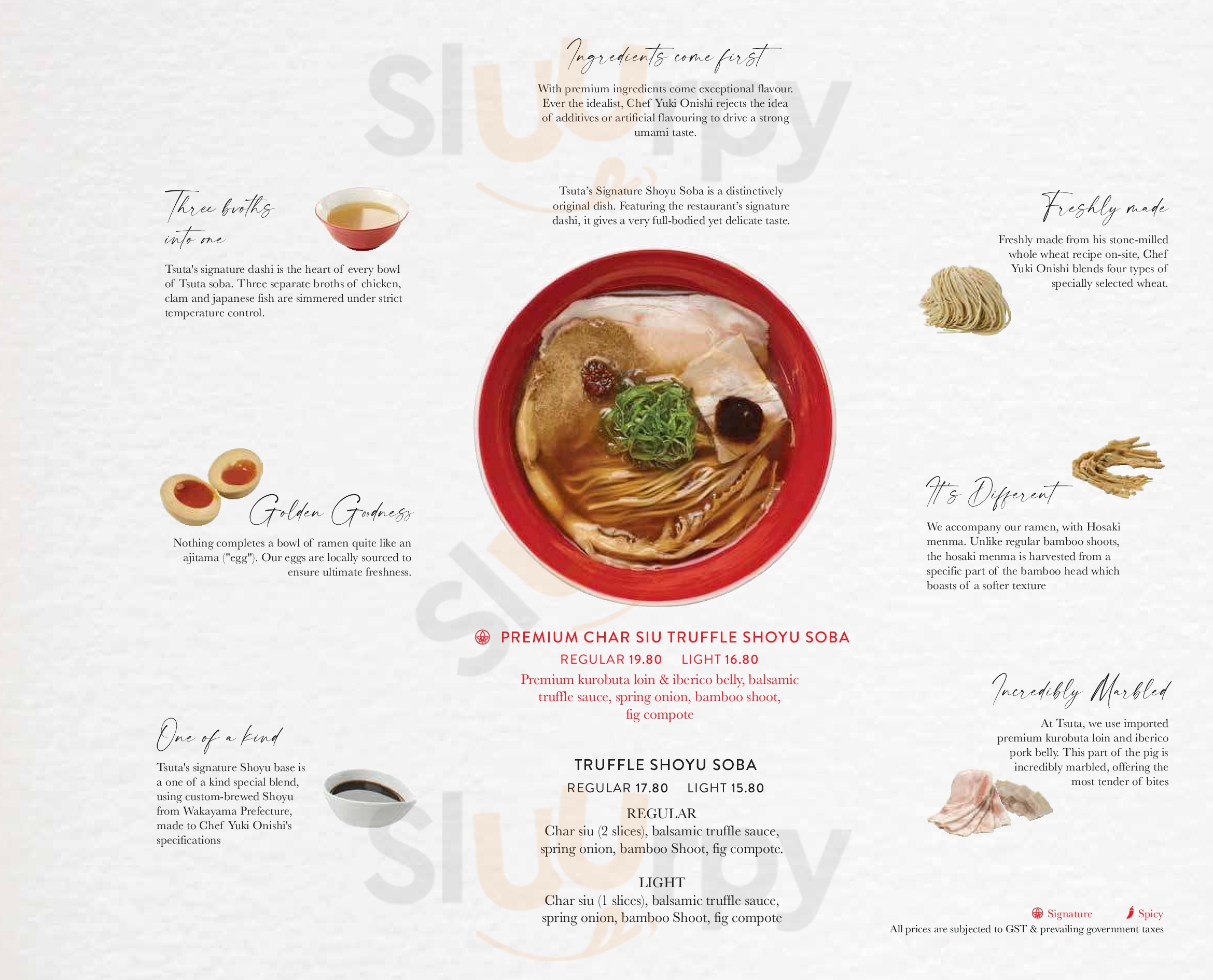 Tsuta Jewel Changi Singapore Menu - 1