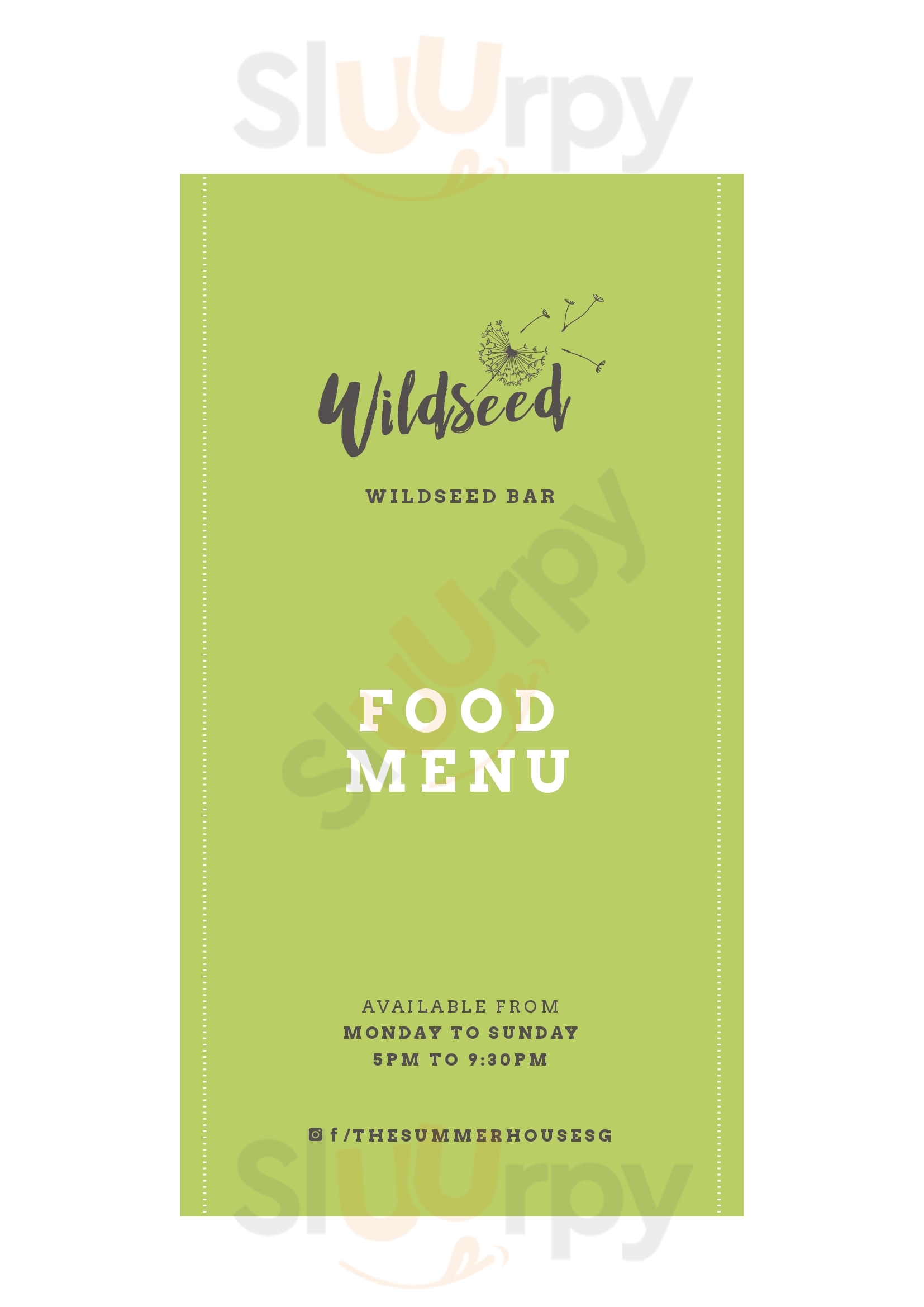 Wildseed Cafe And Bar Singapore Menu - 1
