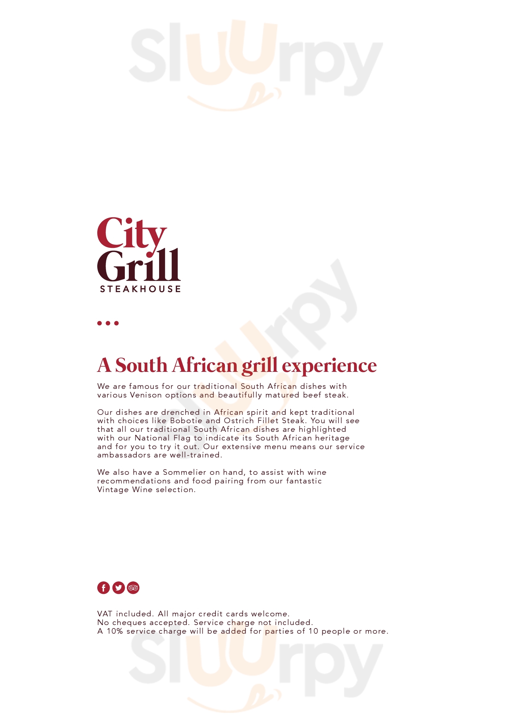 City Grill Cape Town Central Menu - 1