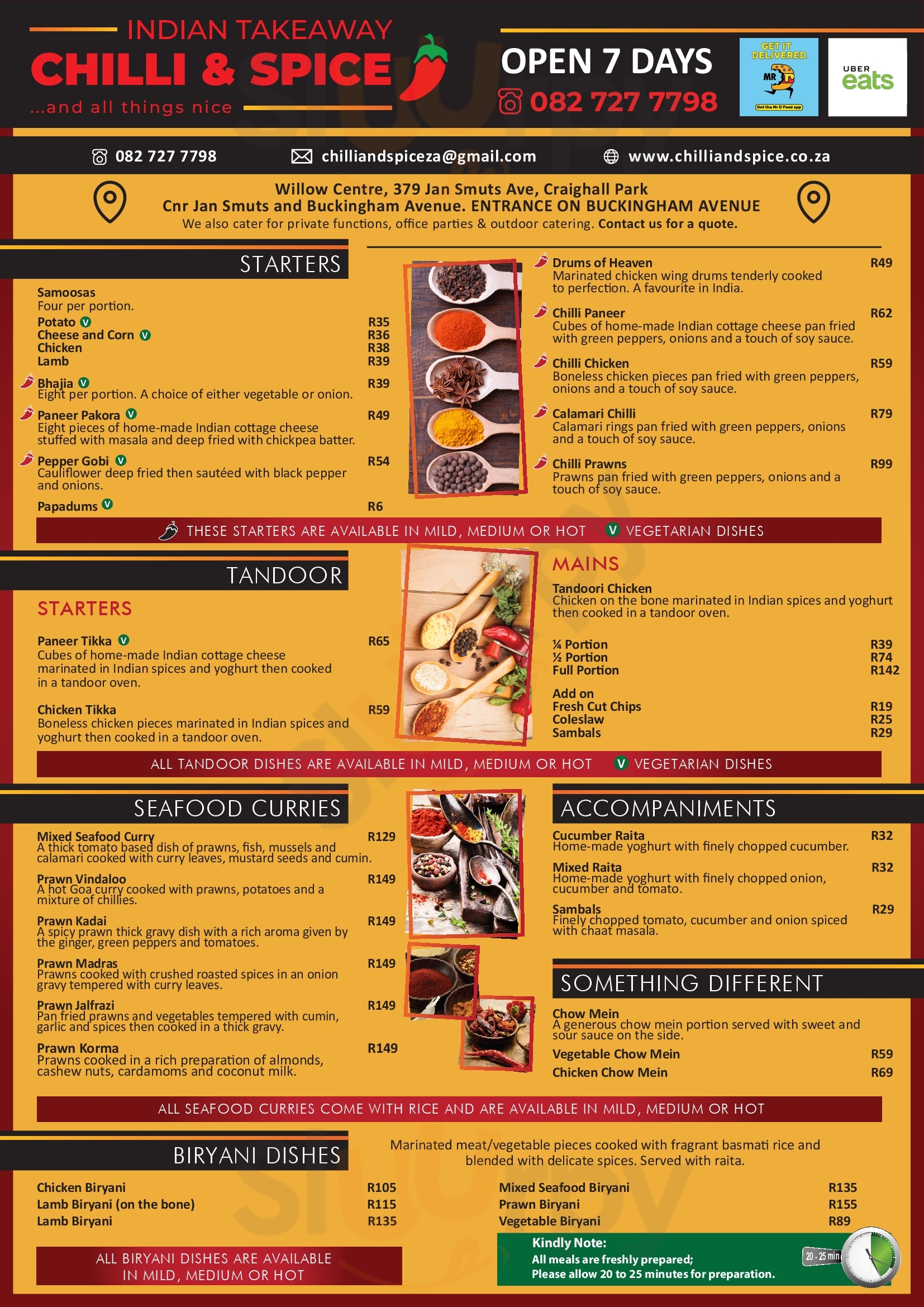 Red Chilli Spice Johannesburg Menu - 1