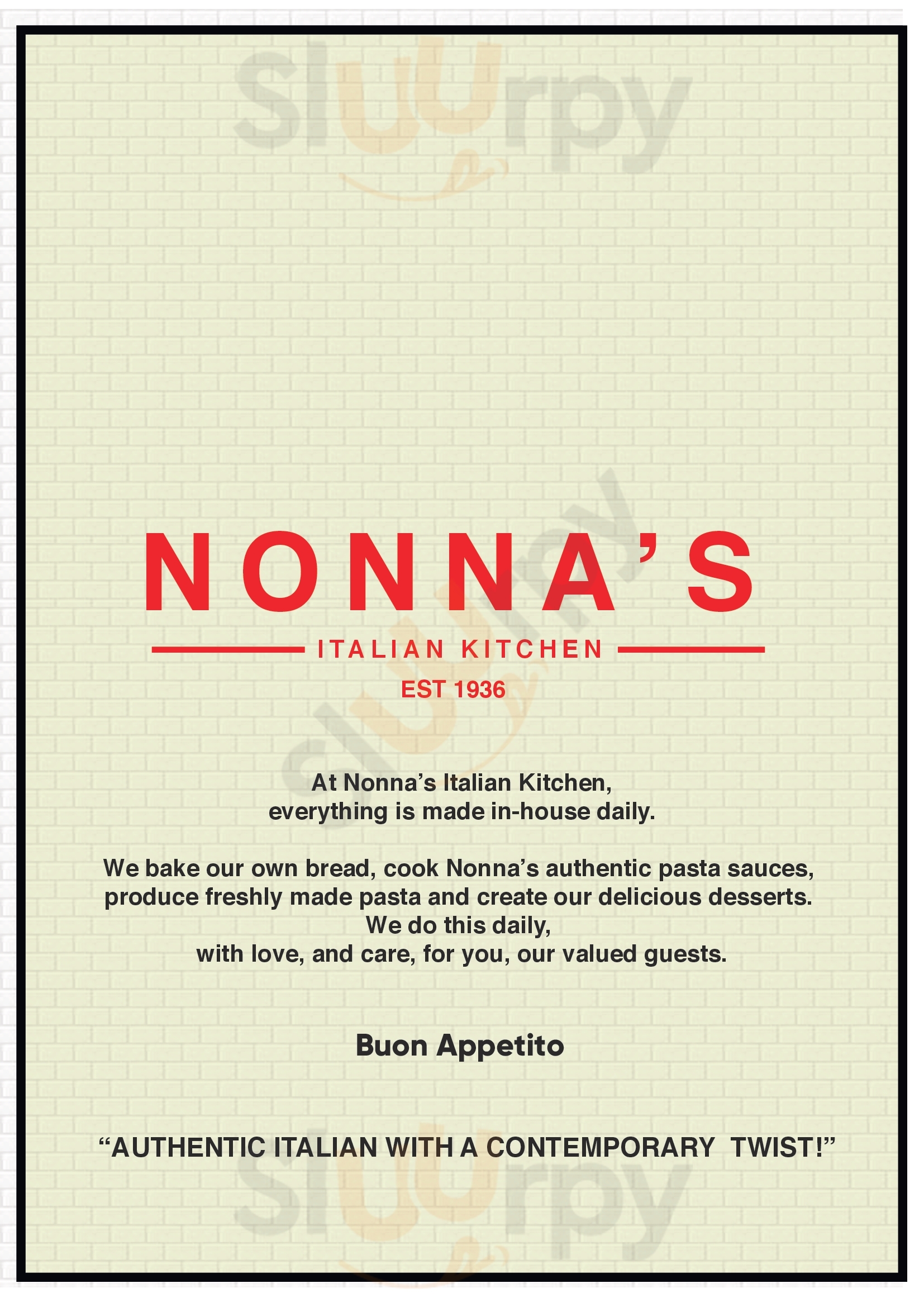 Nonna's Italian Food Bar Sandton Menu - 1