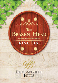 The Brazen Head menu