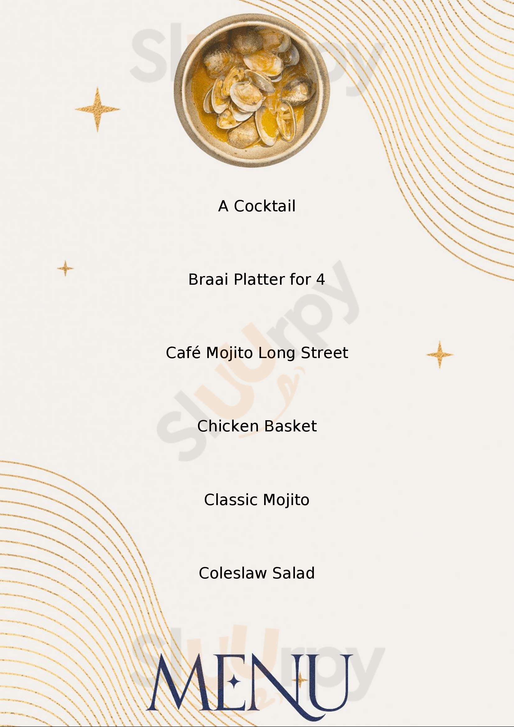 Cafe Mojito Long Street Cape Town Central Menu - 1
