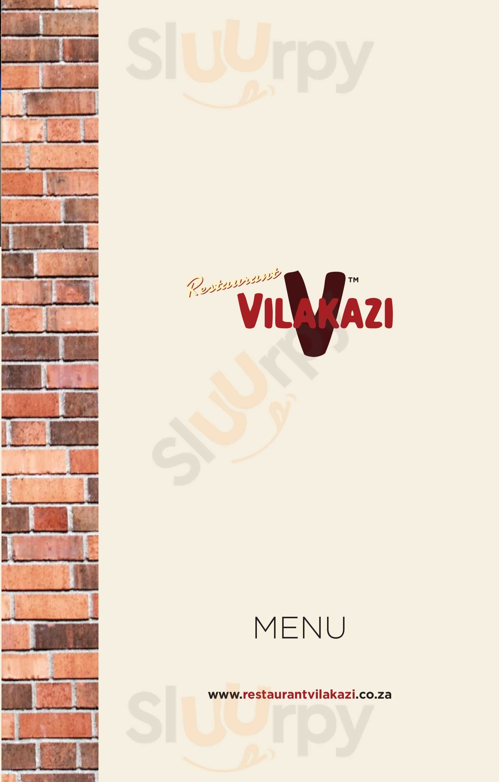 Restaurant Vilakazi Johannesburg Menu - 1