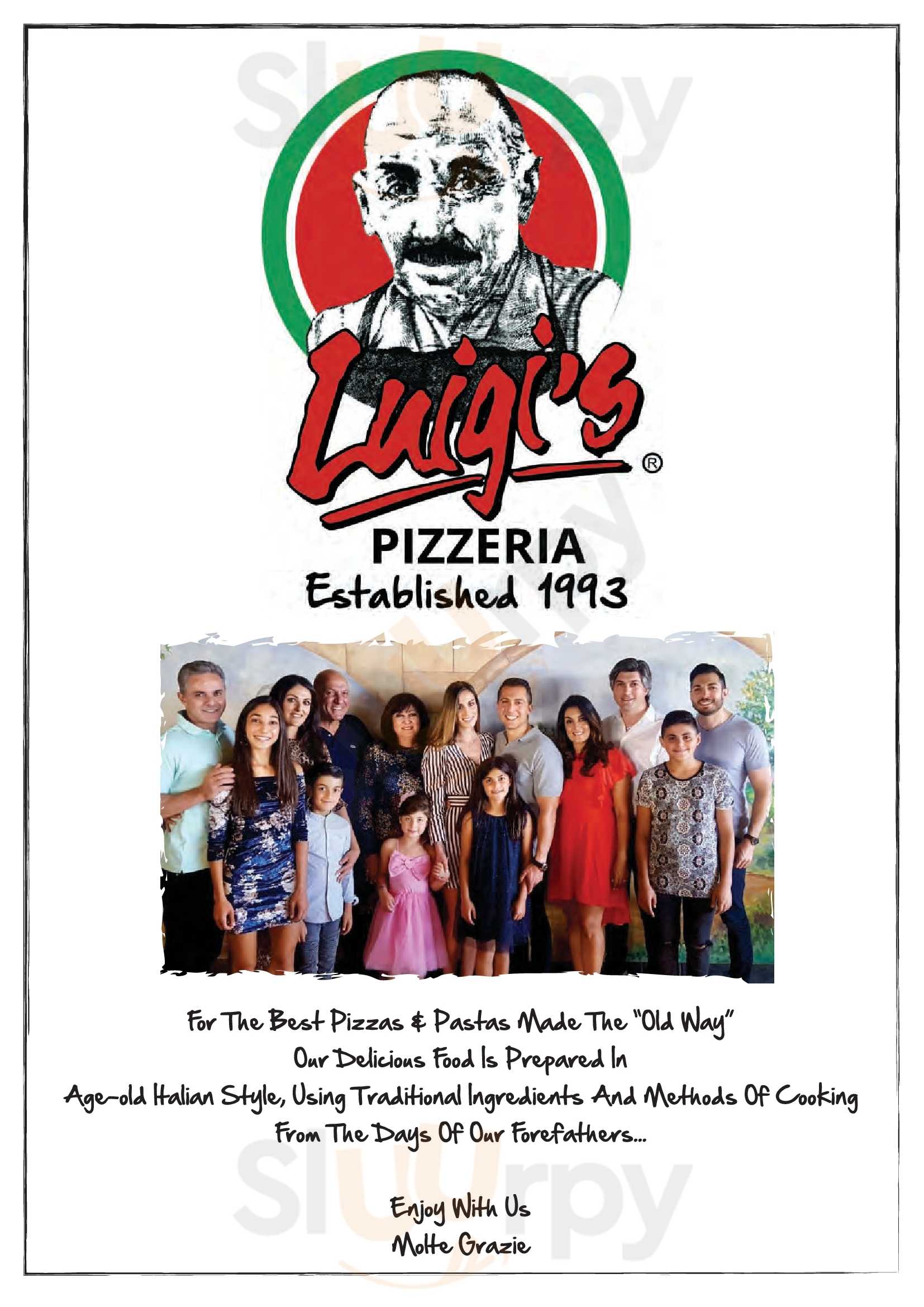 Luigi's Pizzeria Johannesburg Menu - 1