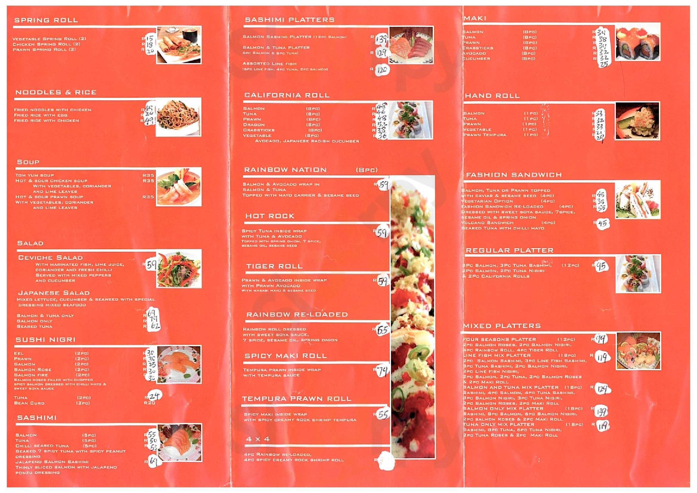 Andy's Sushi Bar Cape Town Central Menu - 1