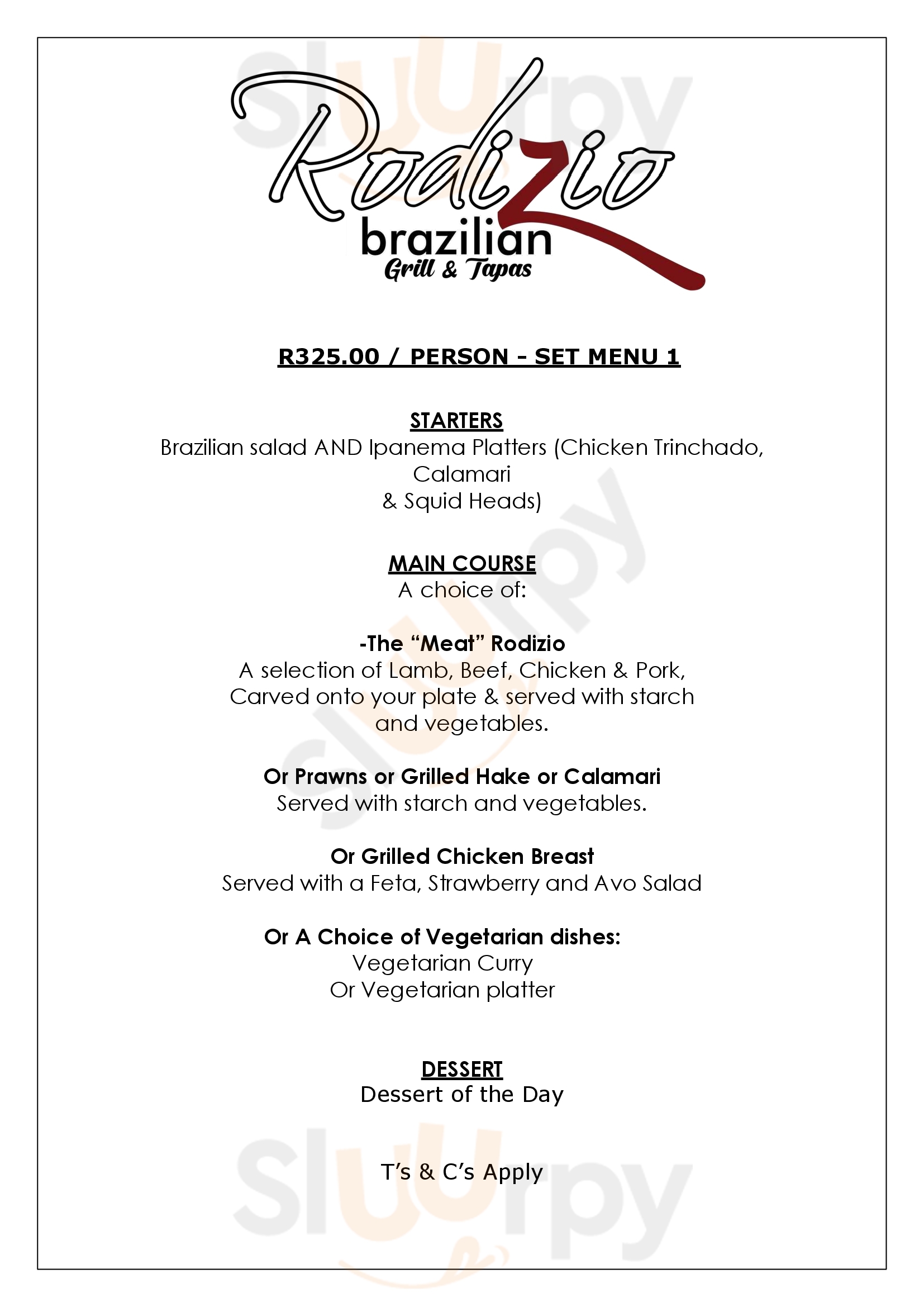 Ciao - The Little Eatery Johannesburg Menu - 1