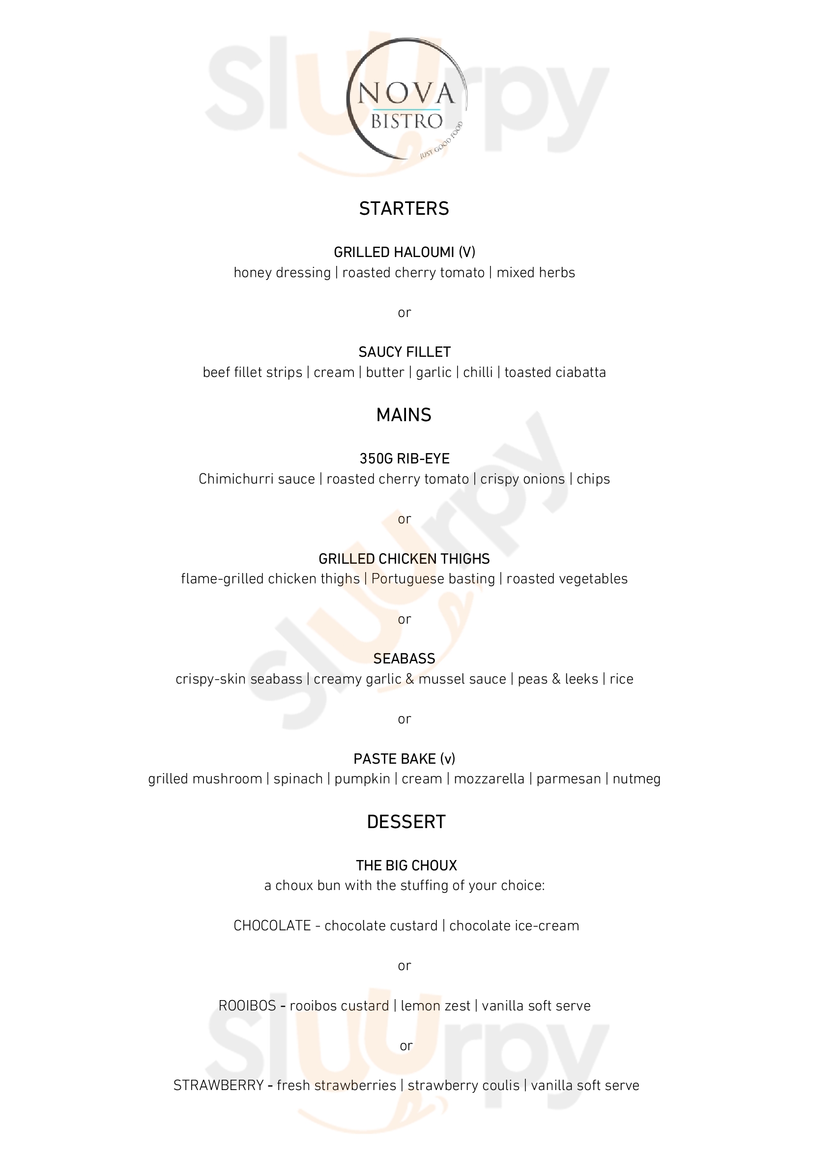 The H Johannesburg Menu - 1