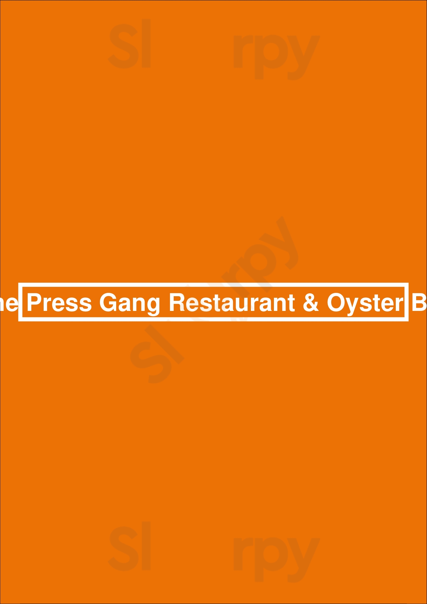 The Press Gang Restaurant & Oyster Bar Halifax Menu - 1