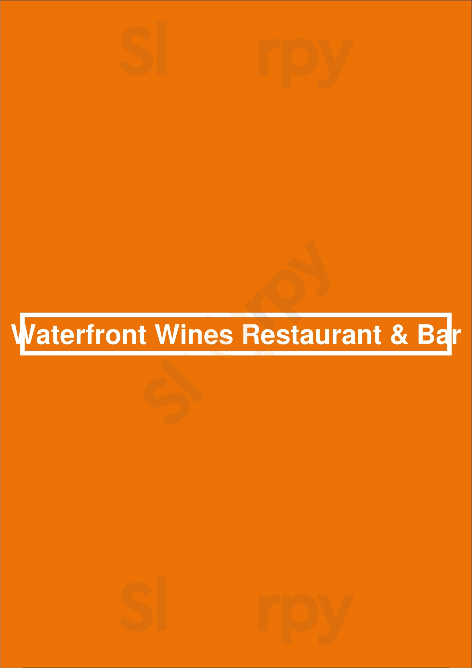 Waterfront Wines Restaurant & Bar Kelowna Menu - 1