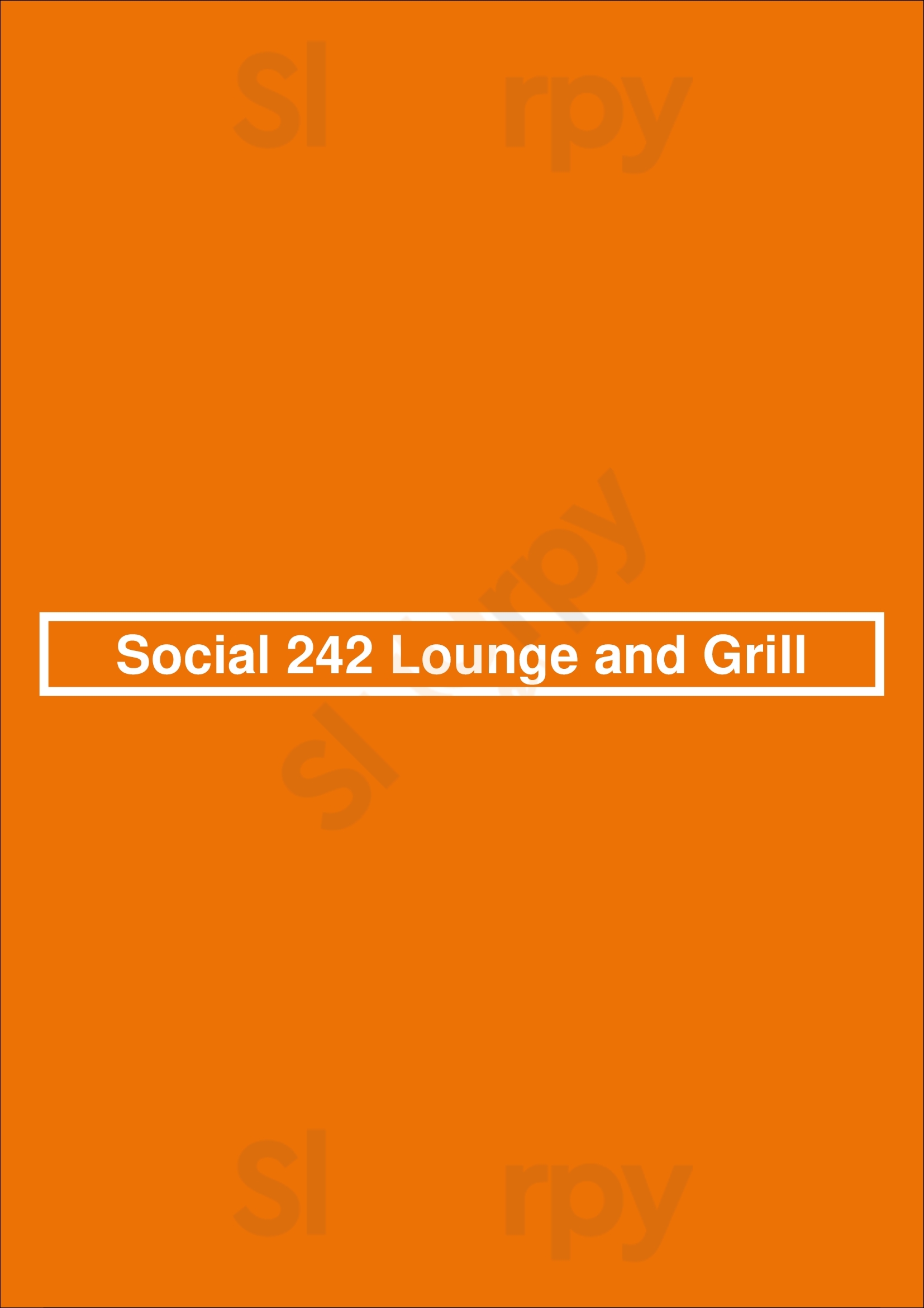 Social 242 Lounge And Grill Kelowna Menu - 1