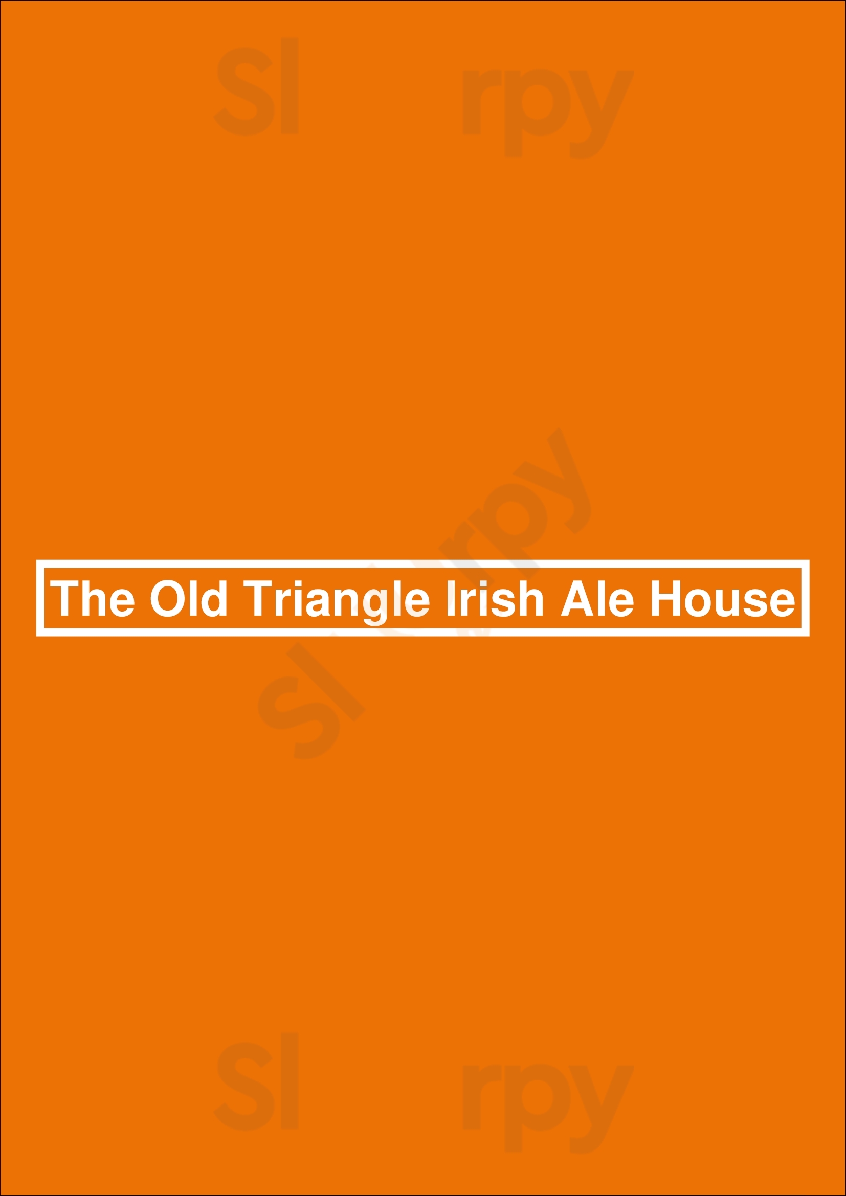 The Old Triangle Irish Ale House Halifax Menu - 1