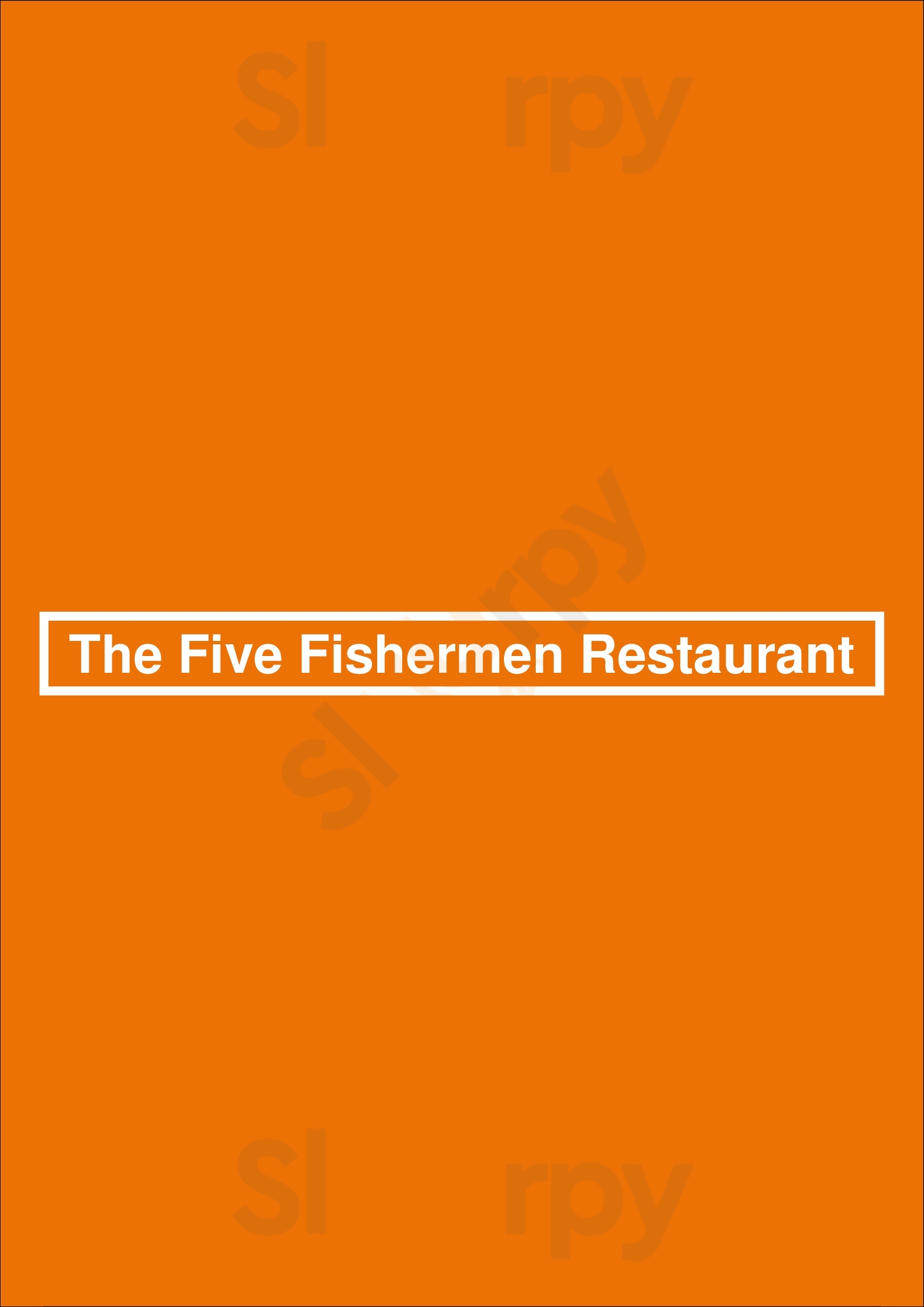 The Five Fishermen Restaurant Halifax Menu - 1