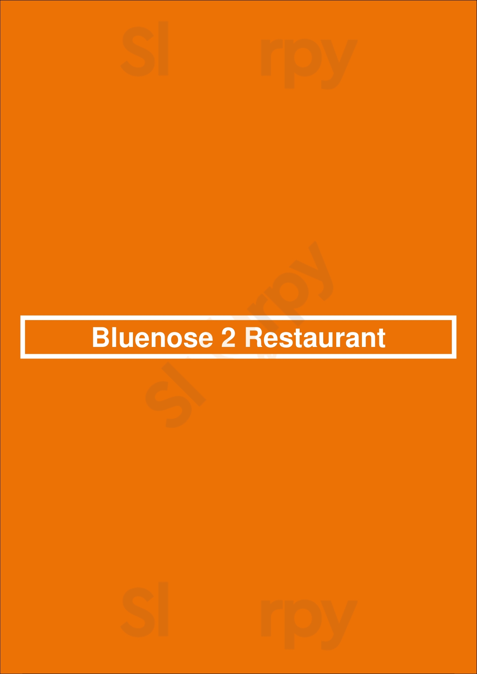 Bluenose 2 Restaurant Halifax Menu - 1