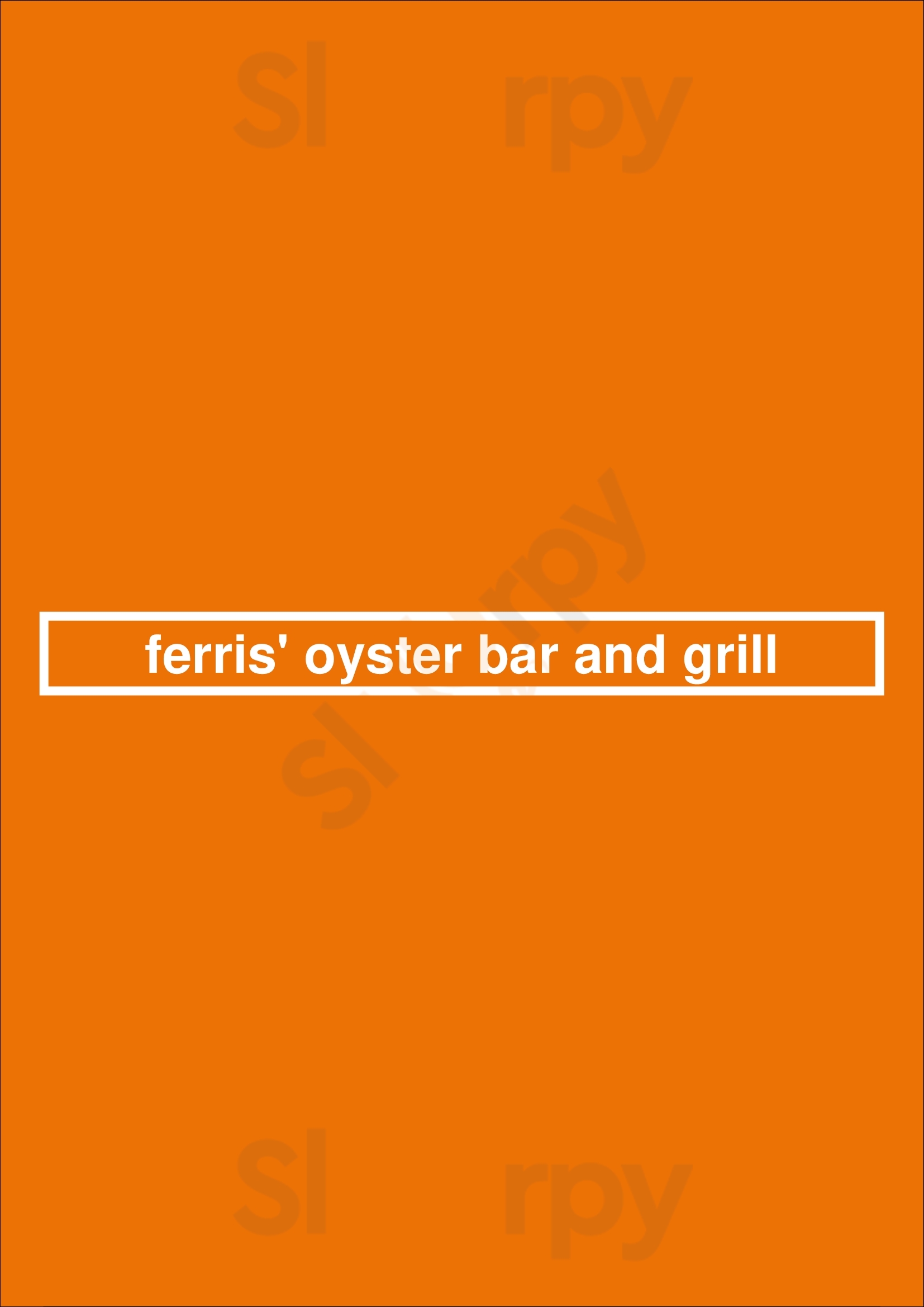 Ferris' Oyster Bar And Grill Victoria Menu - 1