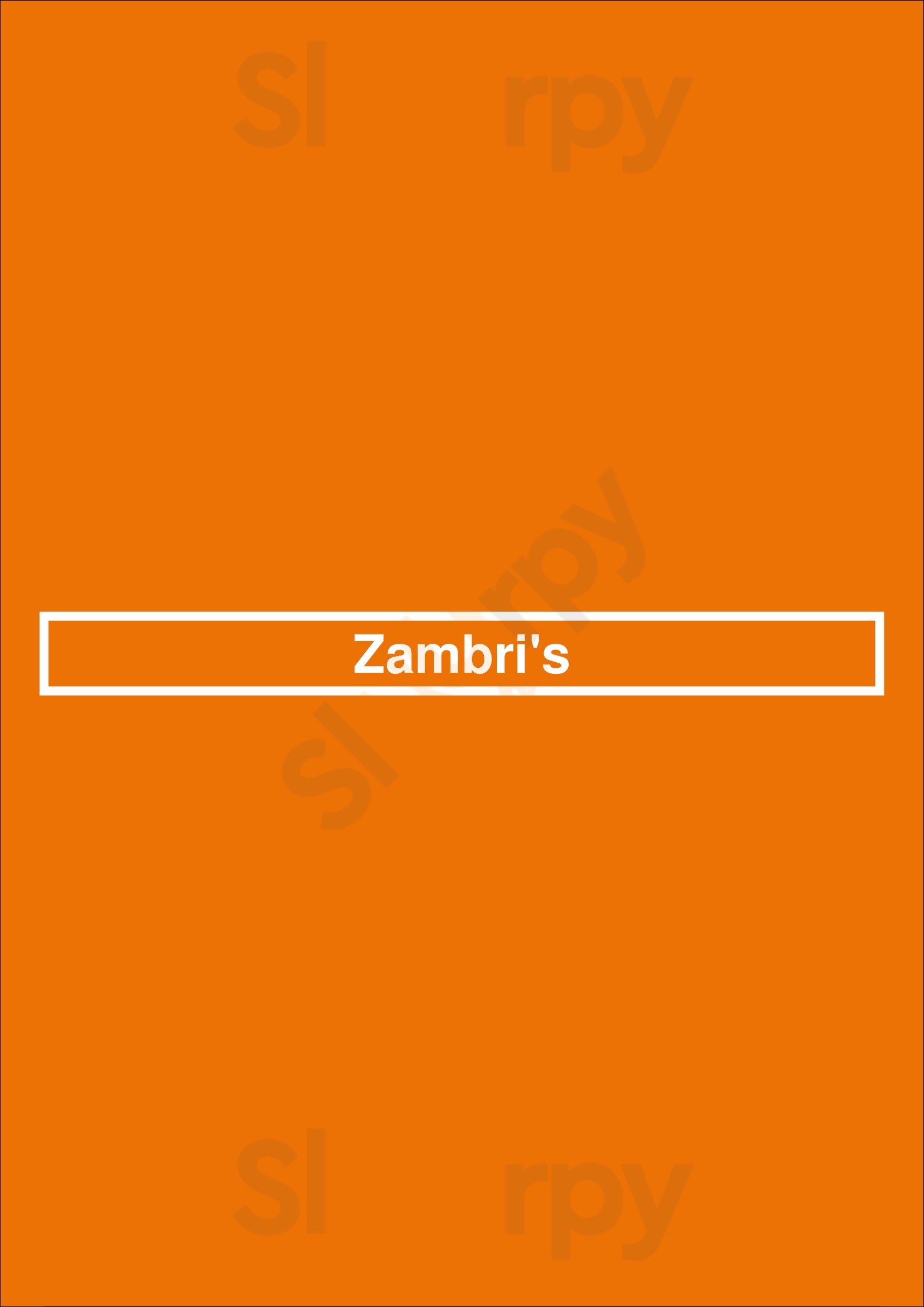 Zambri's Victoria Menu - 1