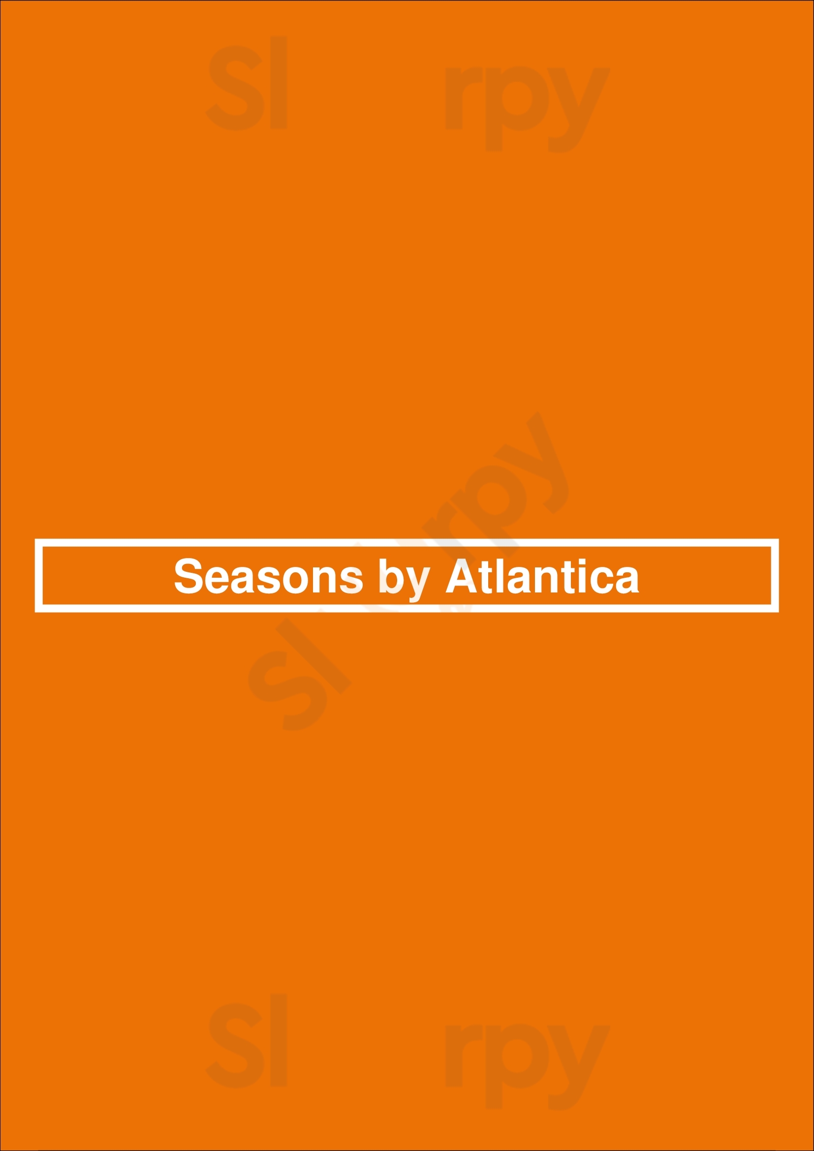 Seasons By Atlantica Halifax Menu - 1
