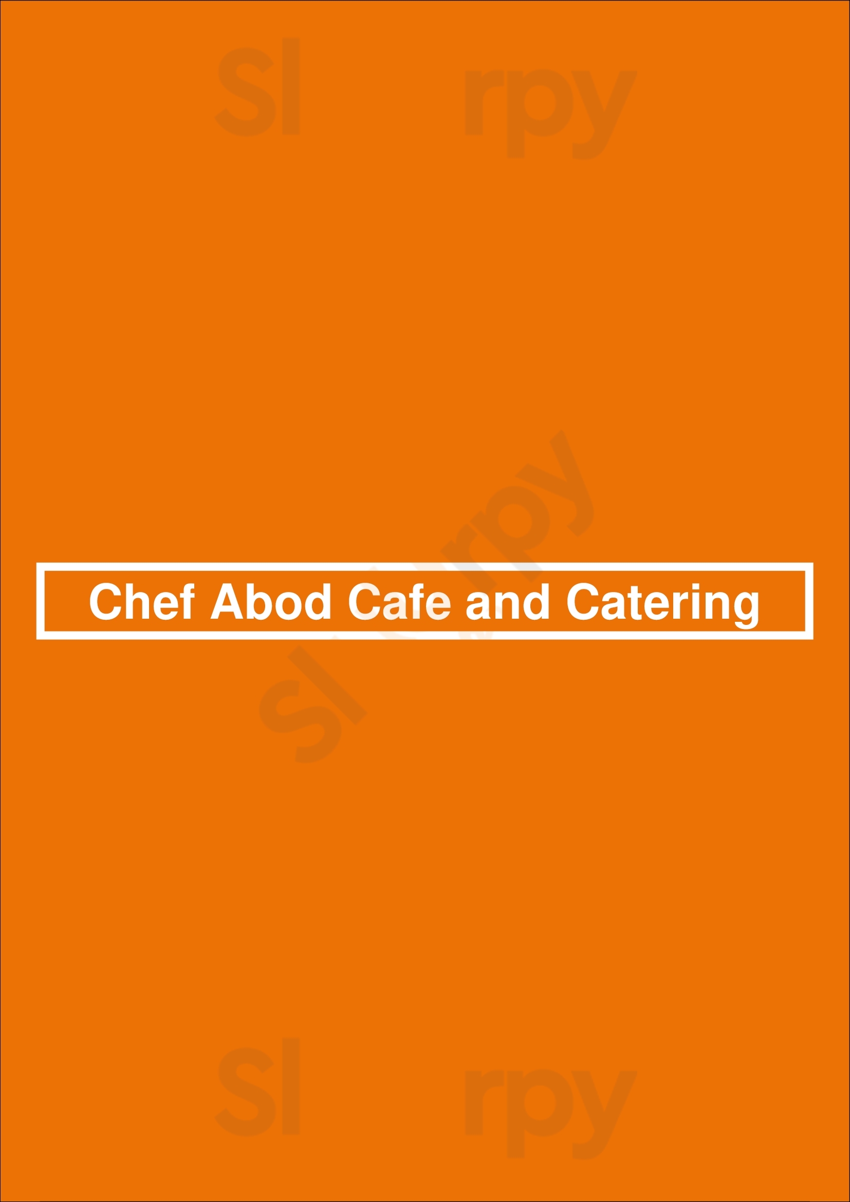 Chef Abod Cafe And Catering Halifax Menu - 1