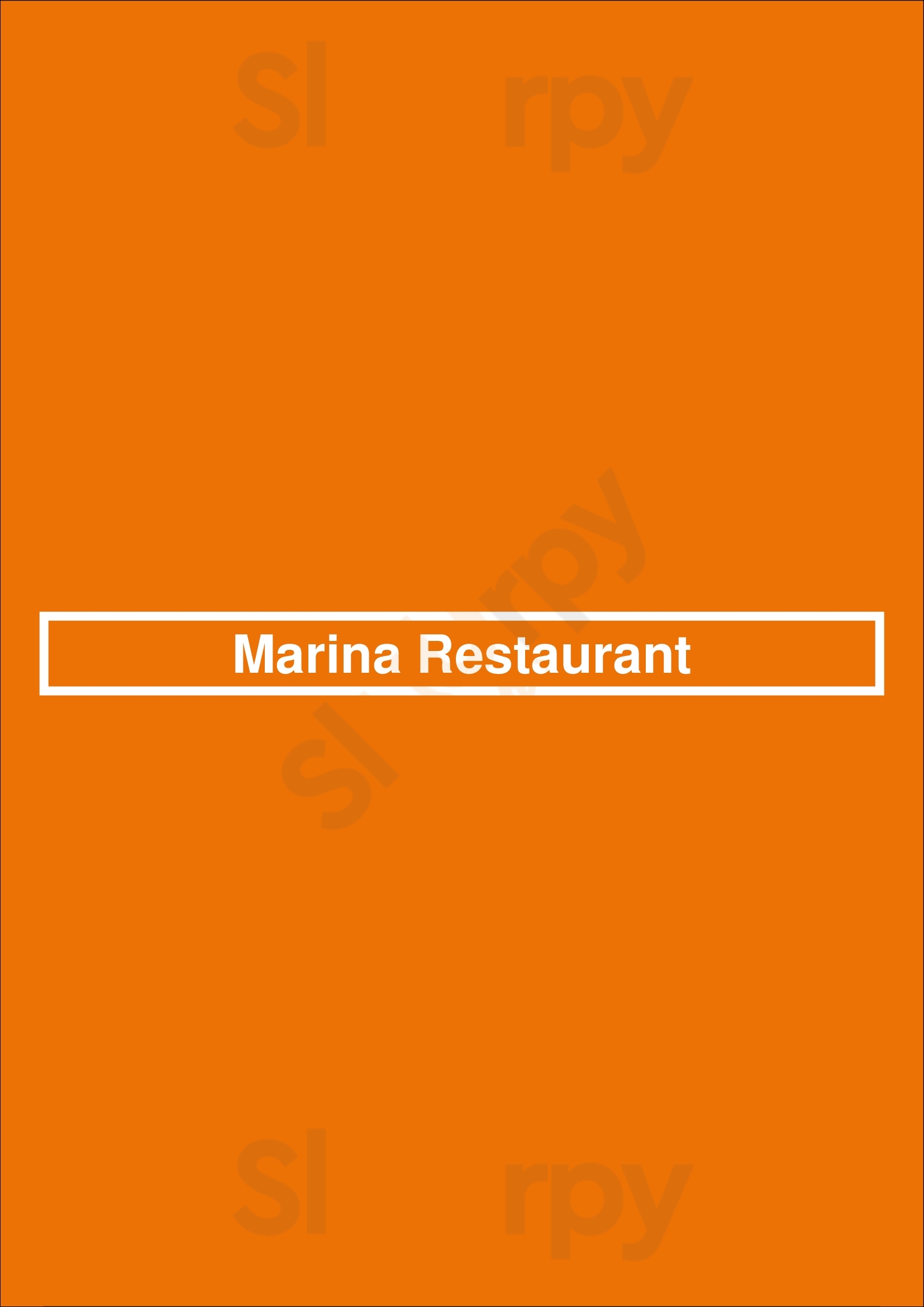 Marina Restaurant Vancouver Island Menu - 1