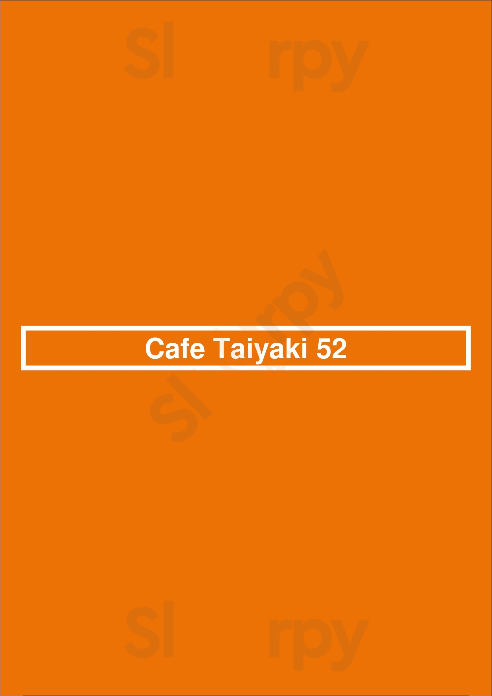 Cafe Taiyaki 52 Halifax Menu - 1