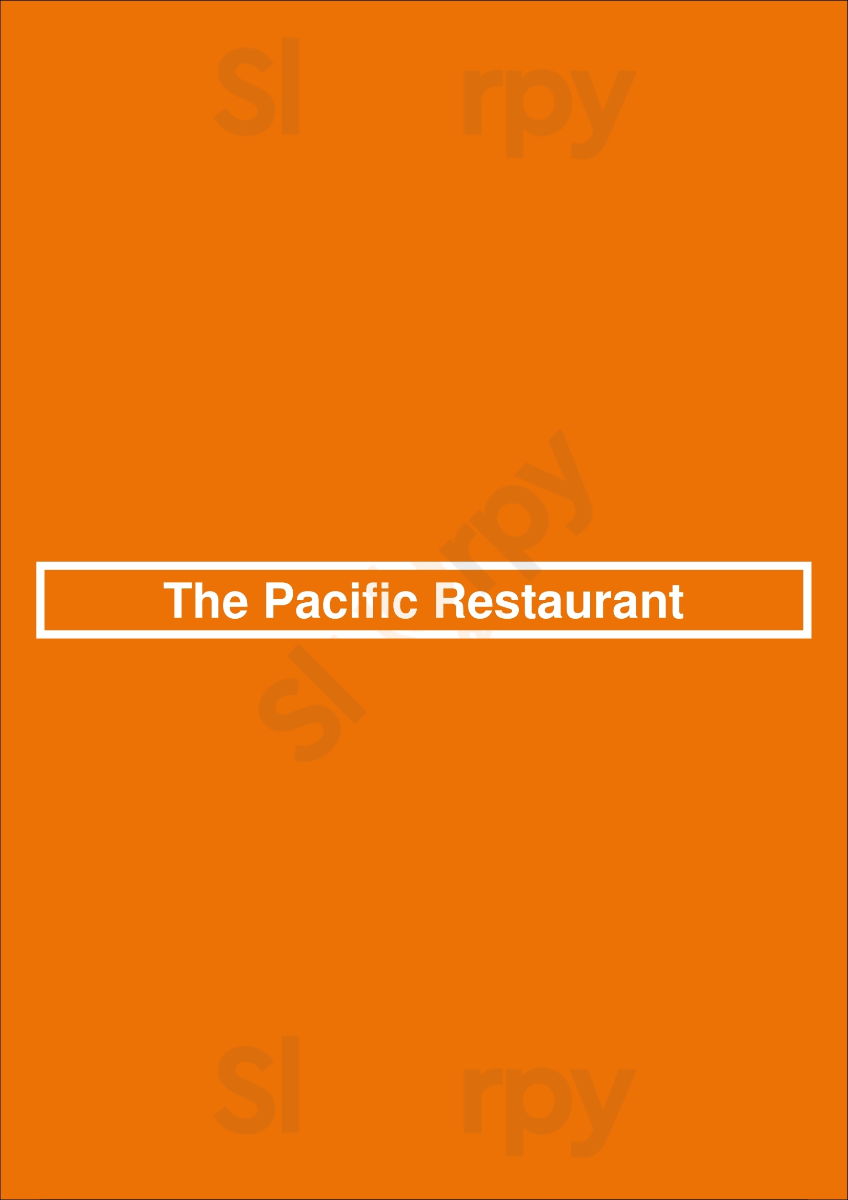 The Pacific Restaurant Victoria Menu - 1