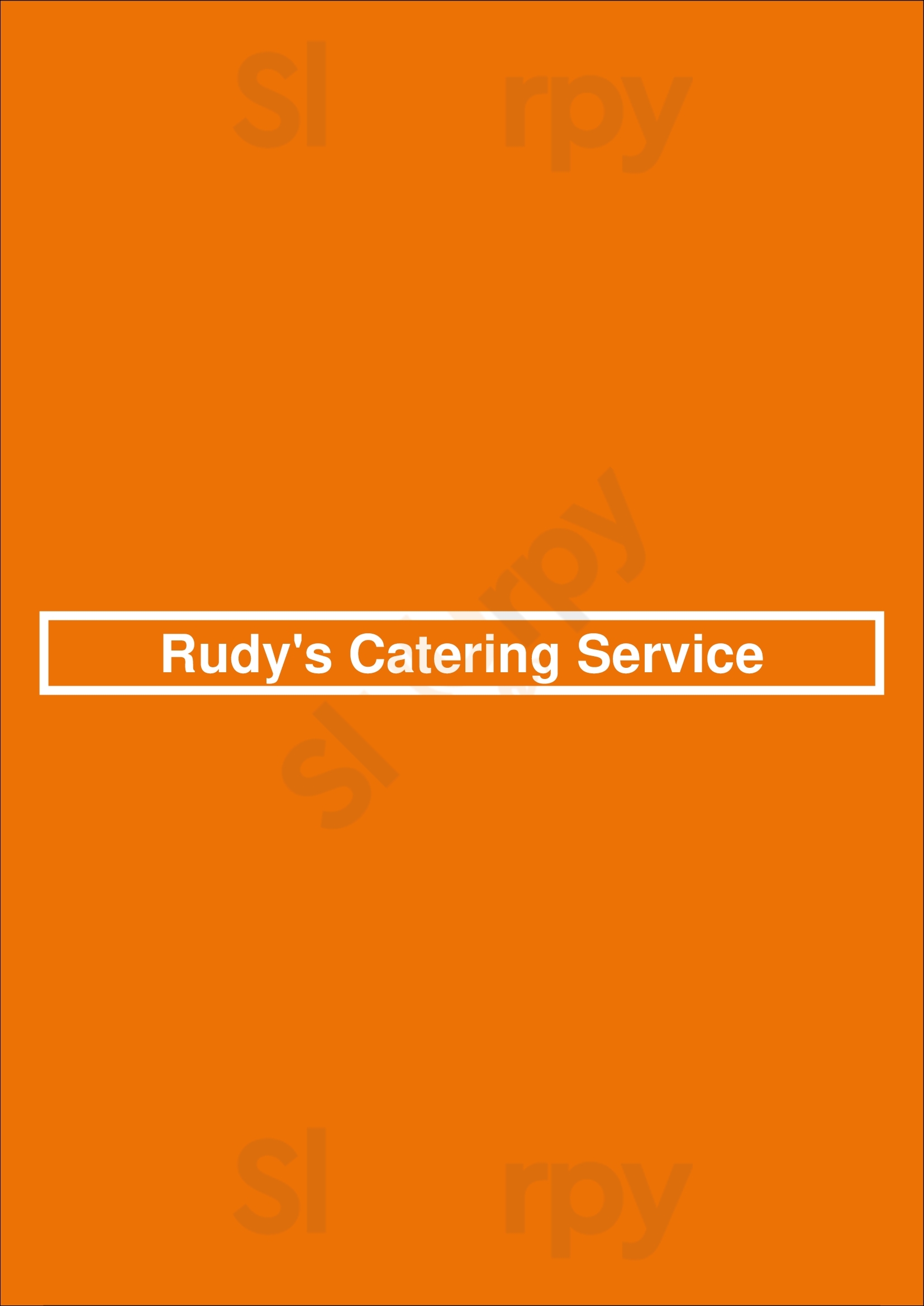 Rudy's Catering Service Halifax Menu - 1