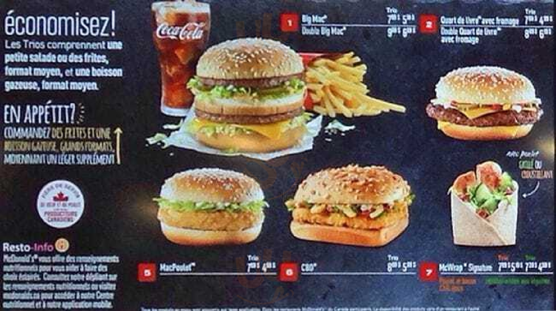 Mcdonald's Gatineau Menu - 1