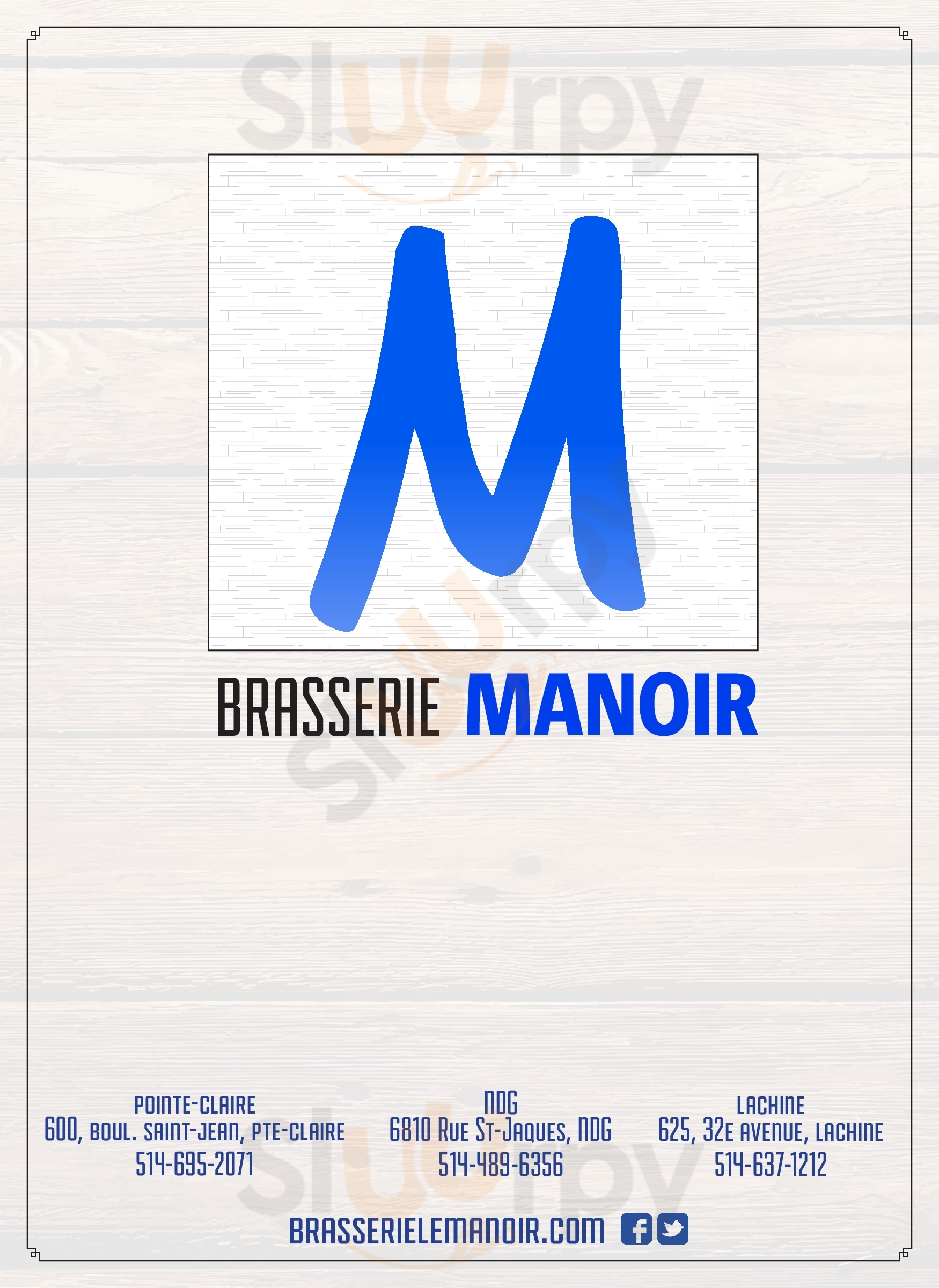La Brasserie Le Manoir Gatineau Menu - 1