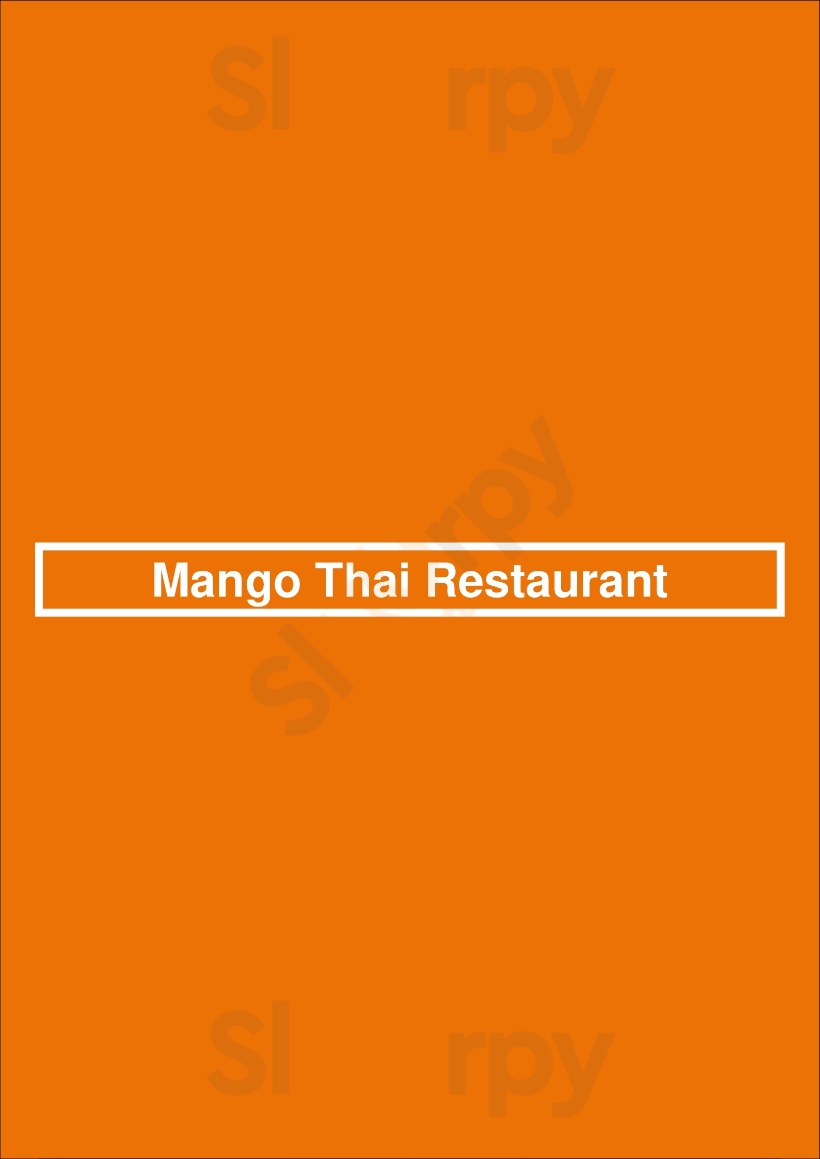 Mango Thai Restaurant Victoria Menu - 1