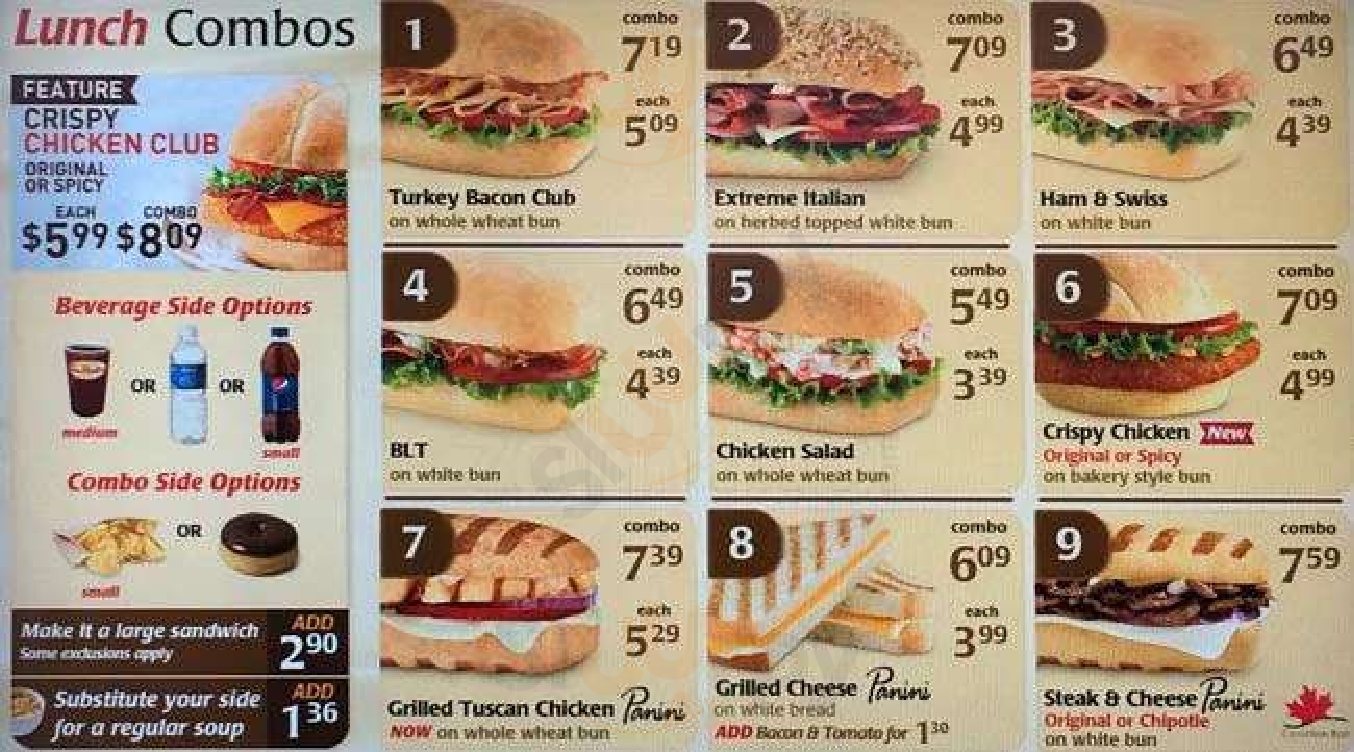 Tim Hortons Halifax Menu - 1