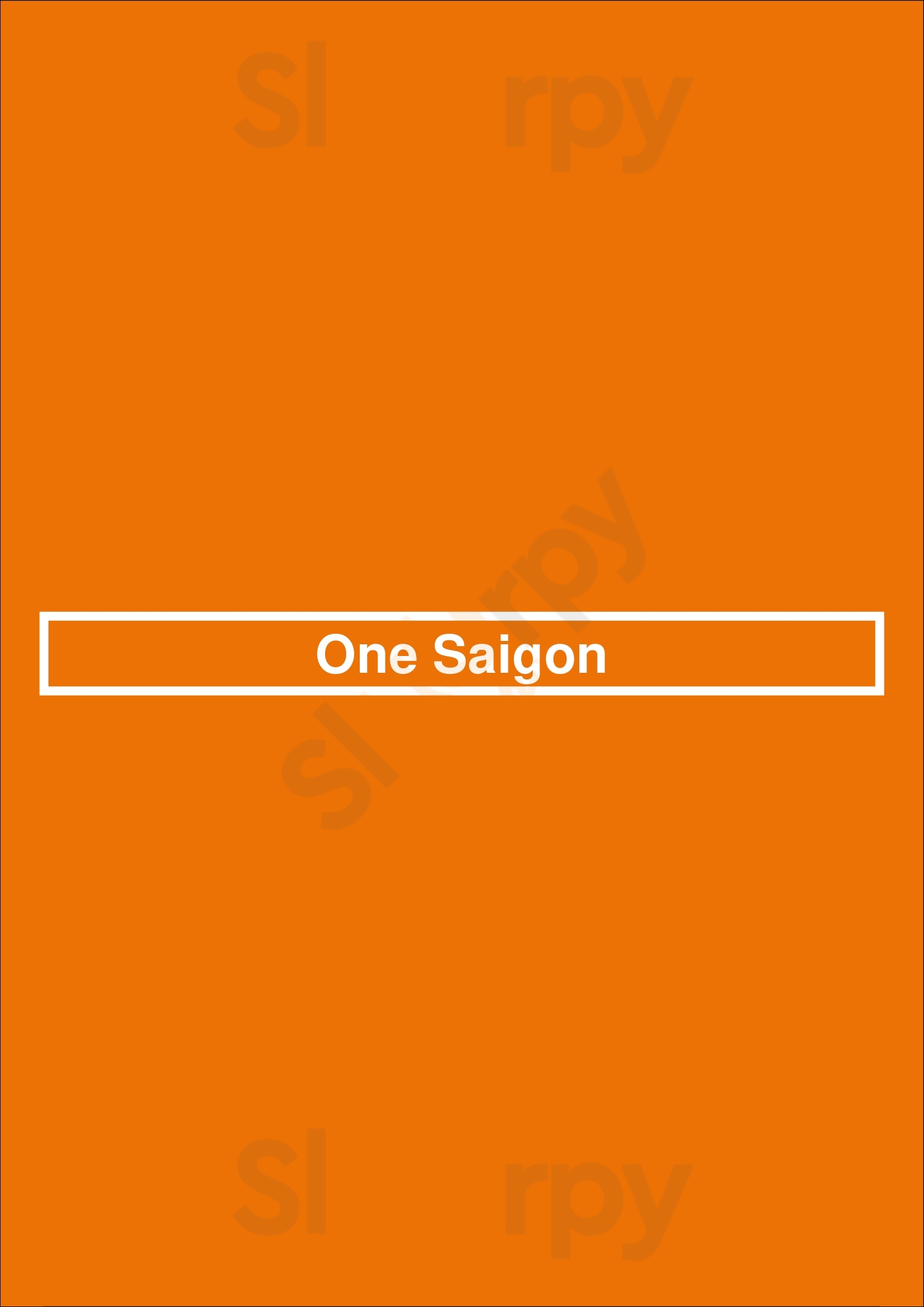 One Saigon Vancouver Menu - 1