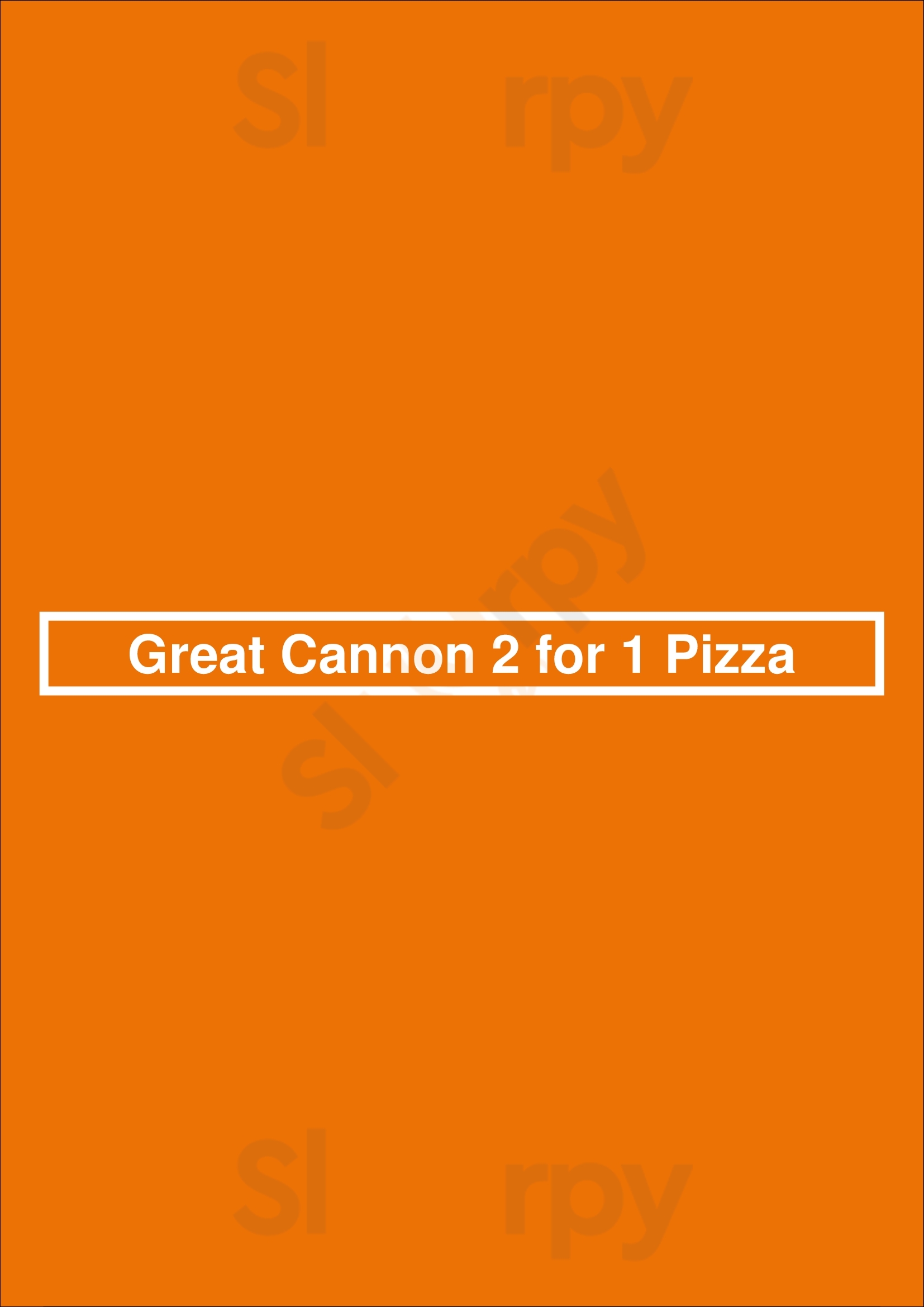 Great Cannon 2 For 1 Pizza Victoria Menu - 1