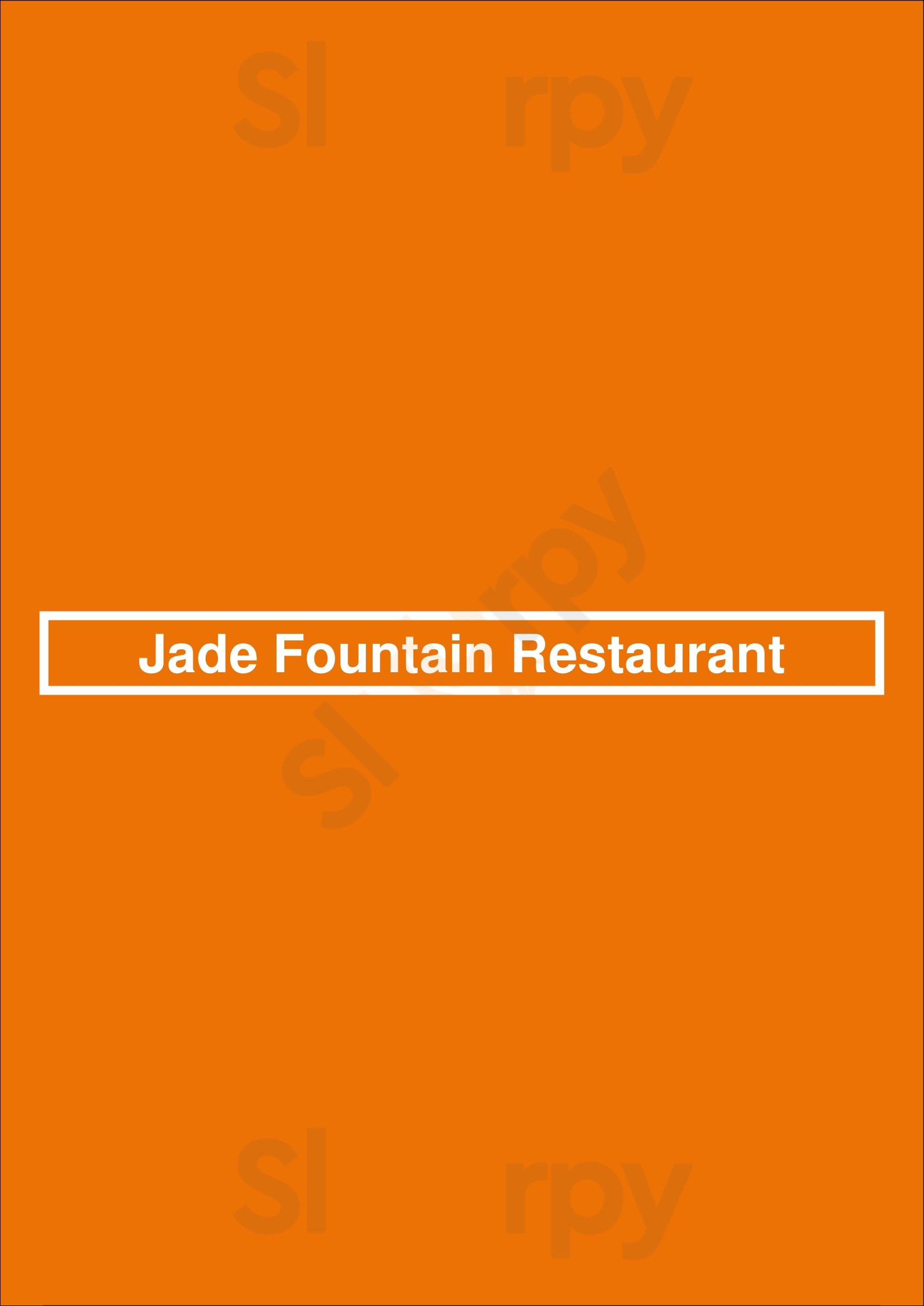 Jade Fountain Restaurant Victoria Menu - 1
