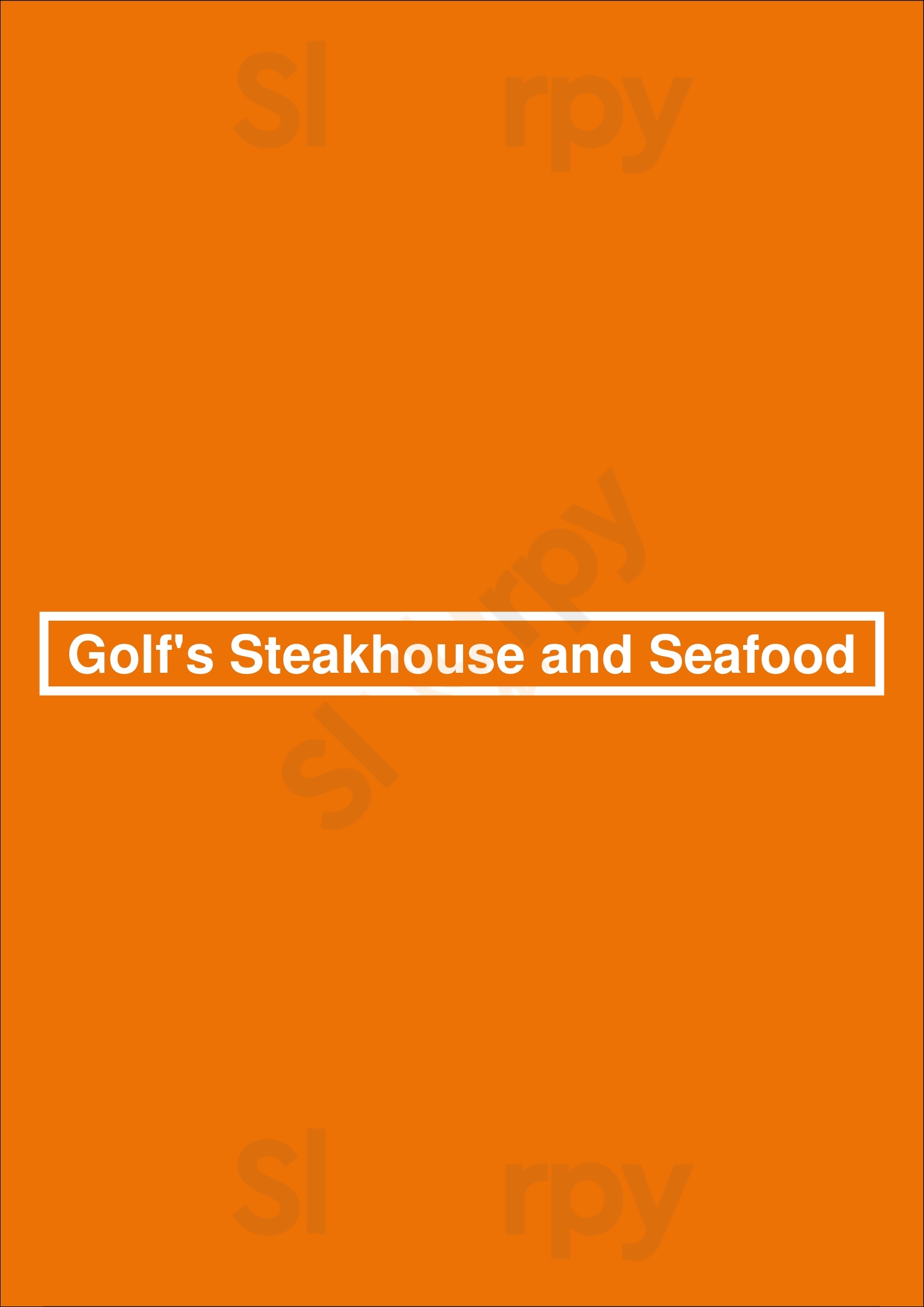 Golf's Steakhouse And Seafood Kitchener Menu - 1