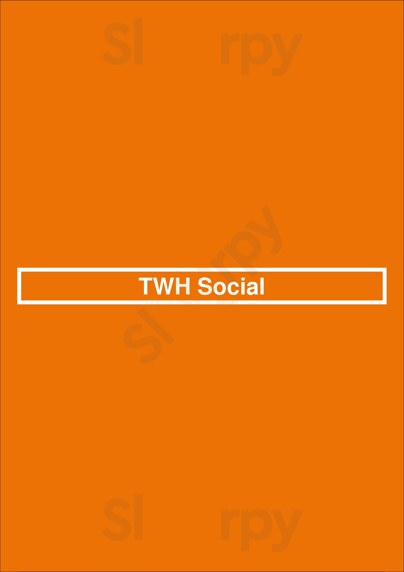 Twh Social Kitchener Menu - 1