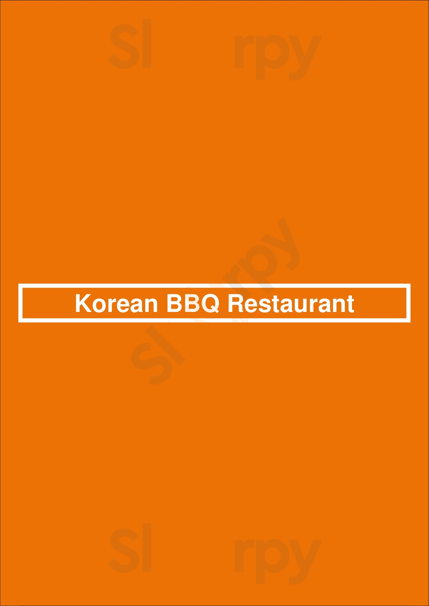 Korean Bbq Restaurant Kitchener Menu - 1