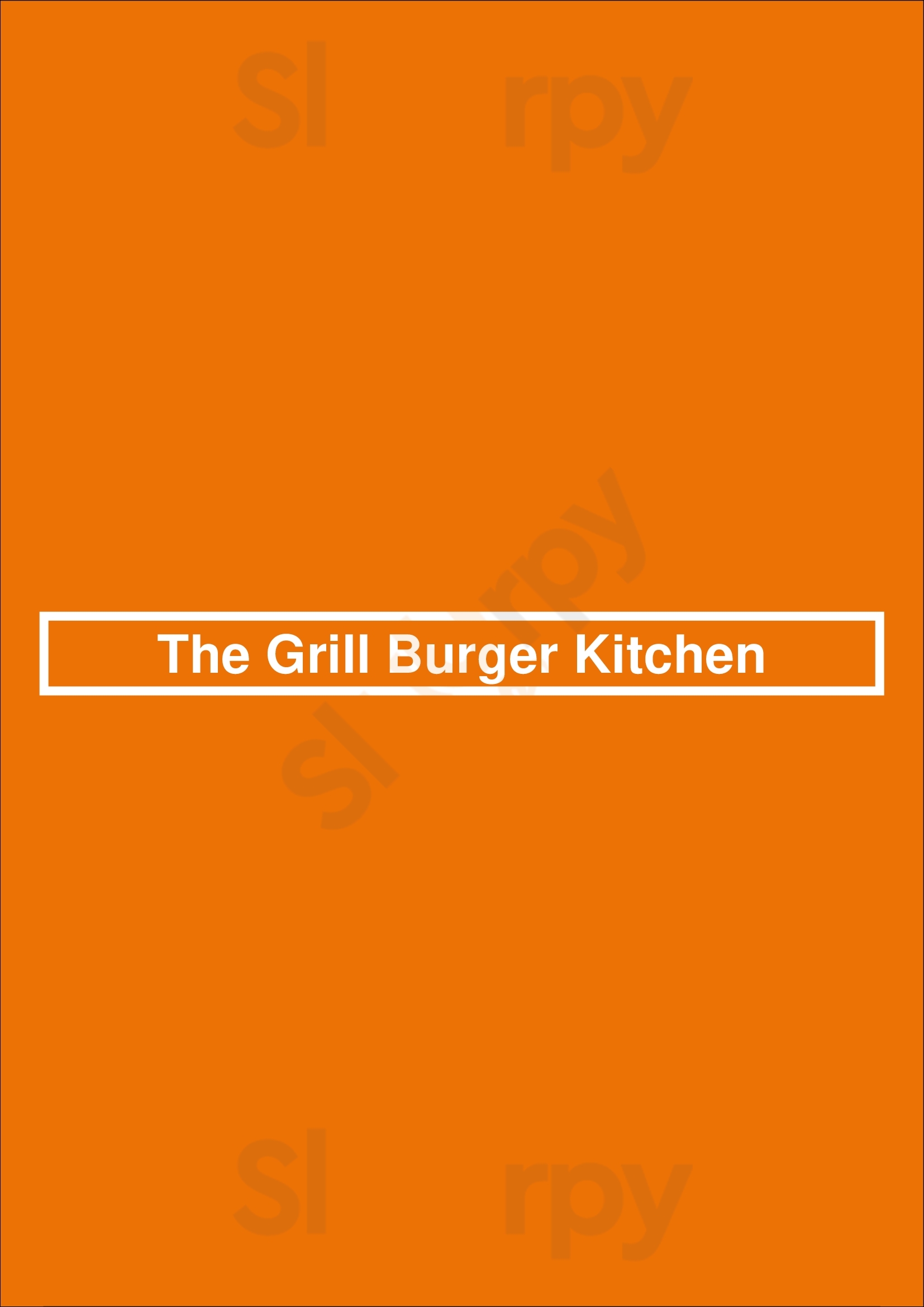 The Grill Burger Kitchen Kitchener Menu - 1